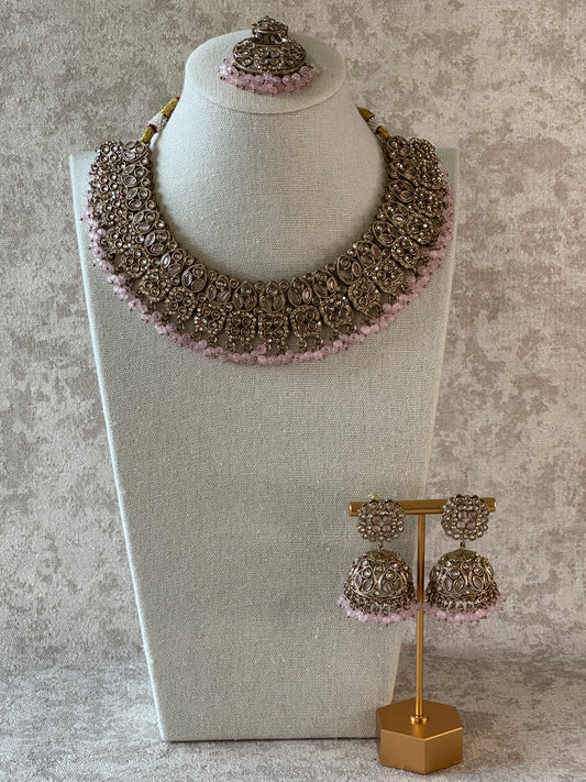 Elegant Necklace & Jhumka Set – Multiple Colours