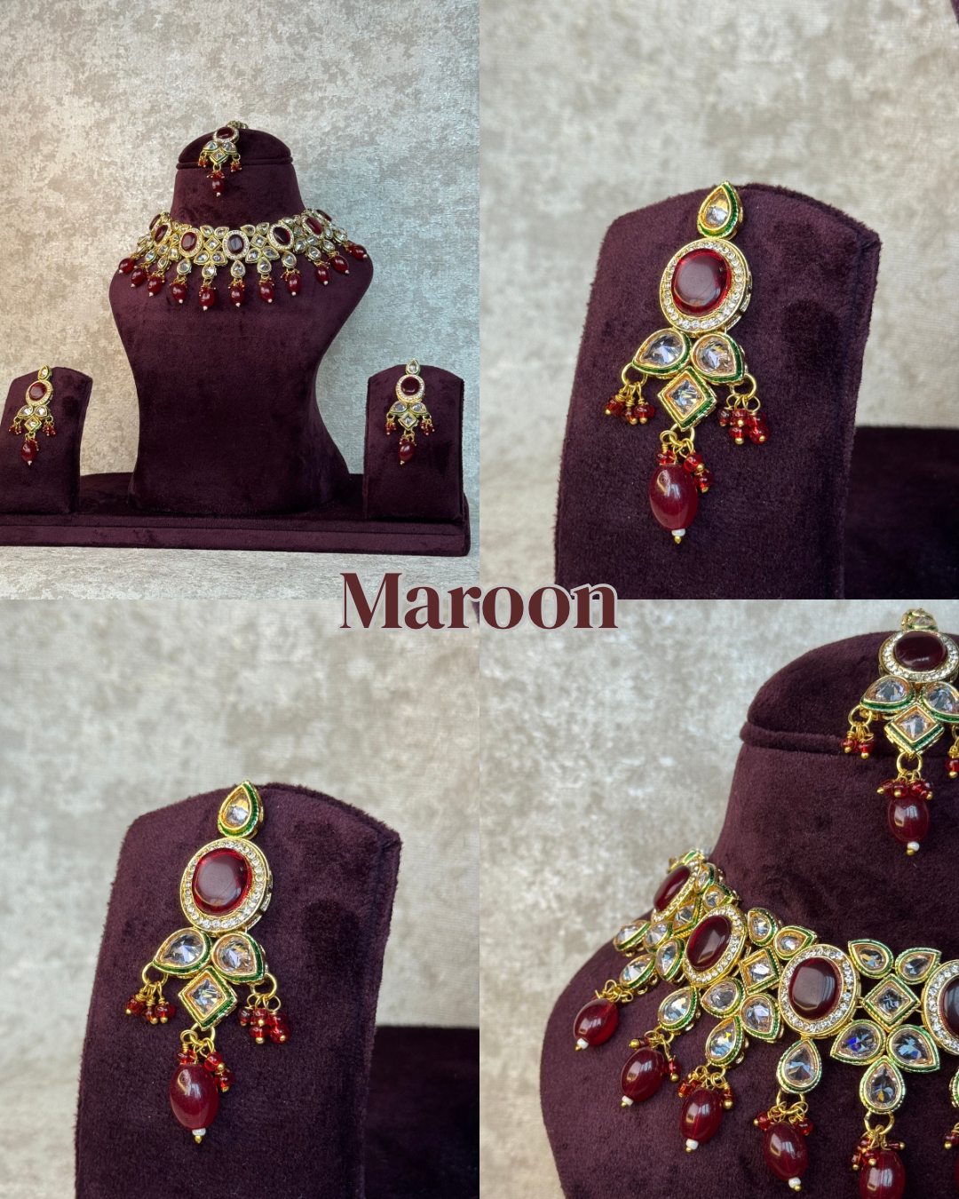 Crystal Stone Style Necklace Set