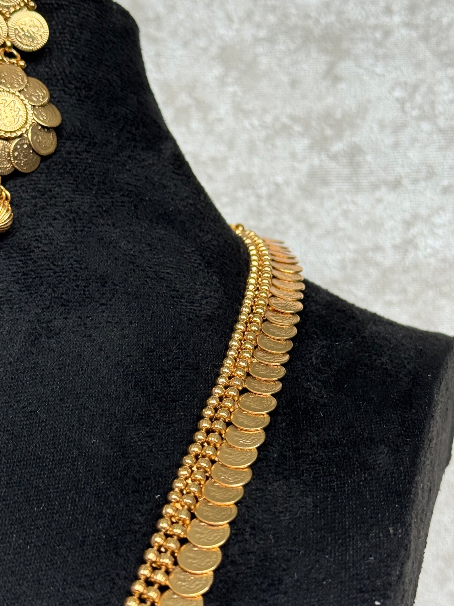 Gold Coin Temple Long Set | The Tara Collection