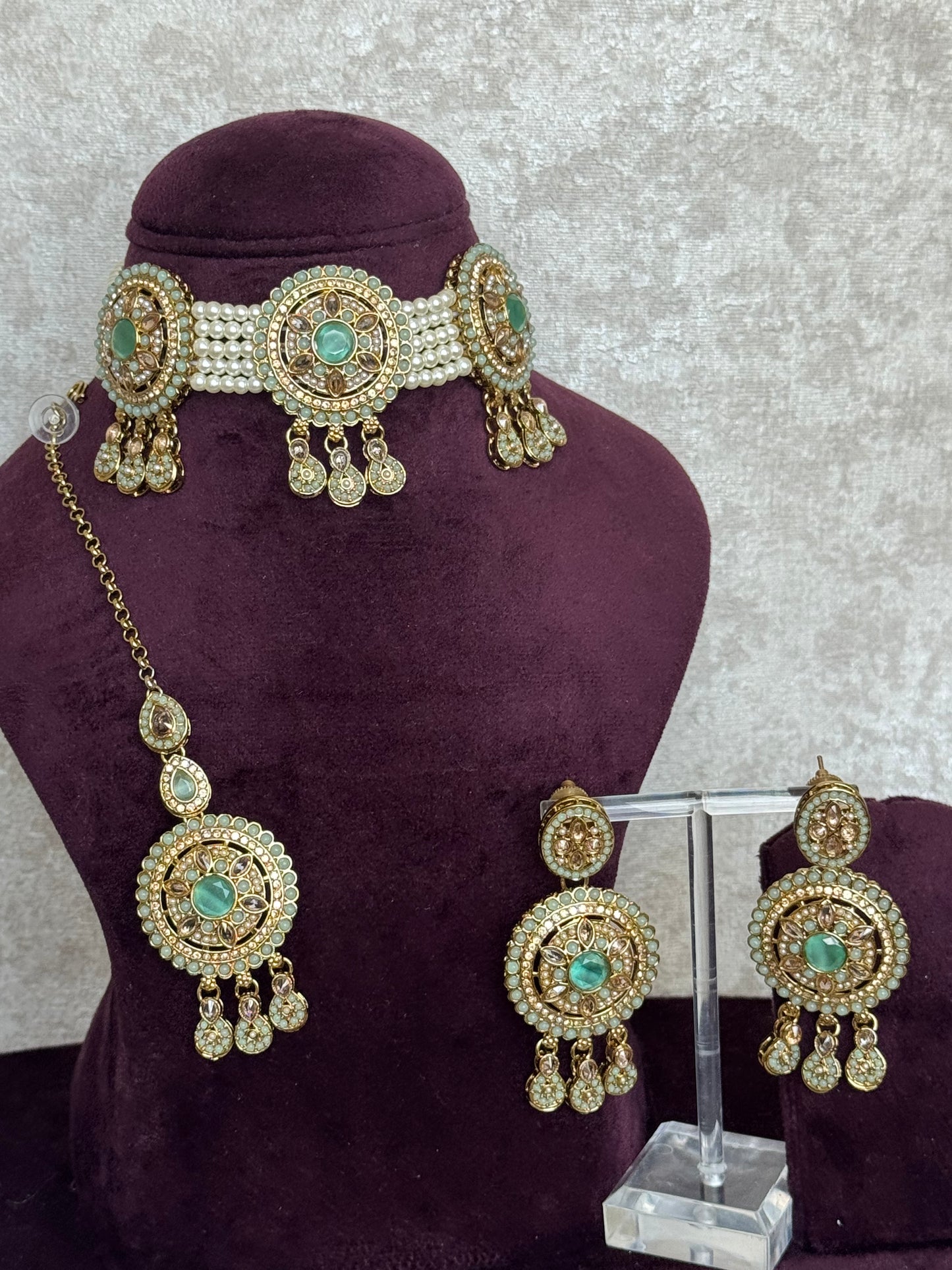Pearl Bead Choker Set | The Tara Collection