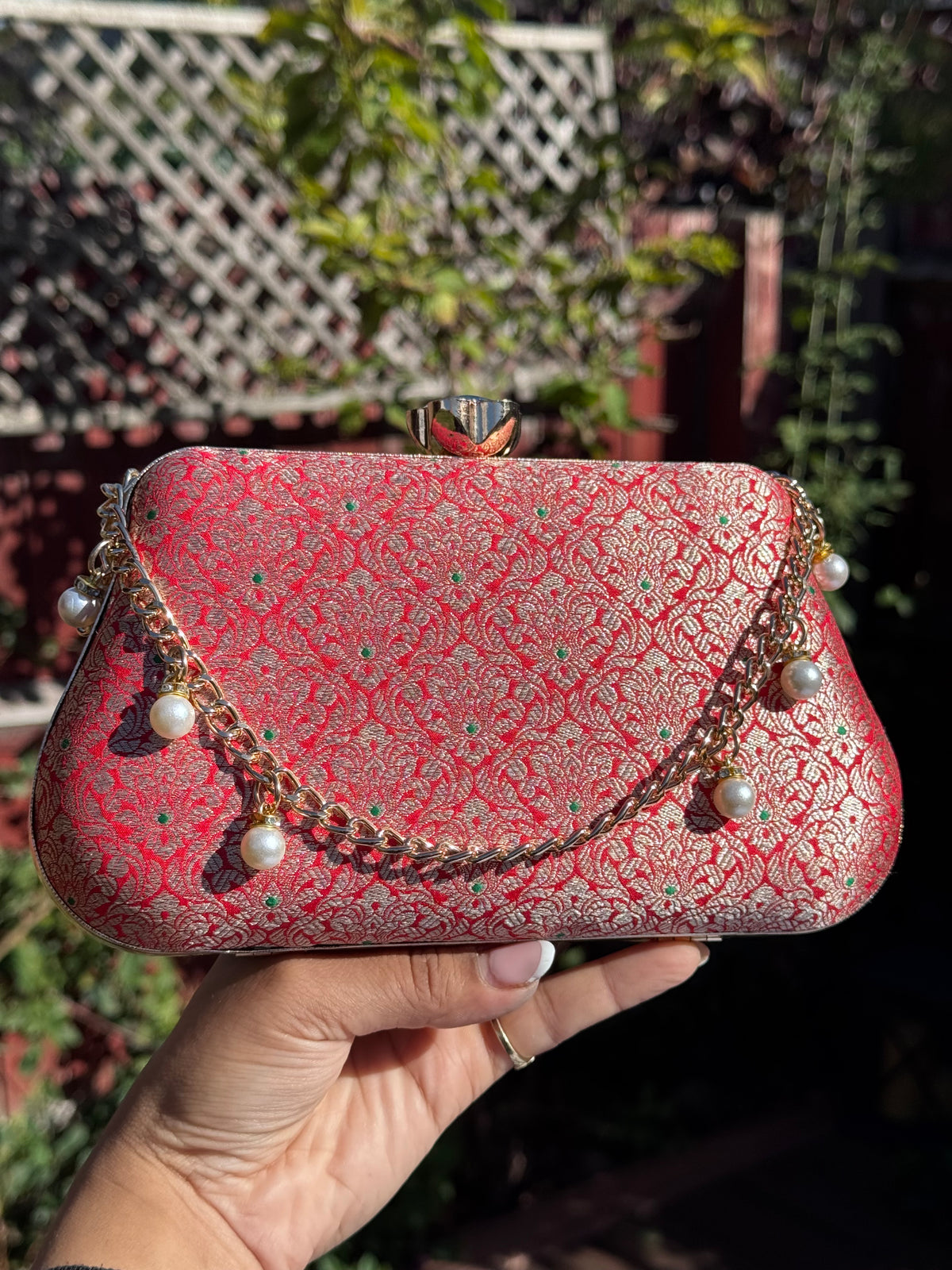 Kashvi Clutch Bag | Pure Banarasi Silk Clutch Purse | The Tara Collection