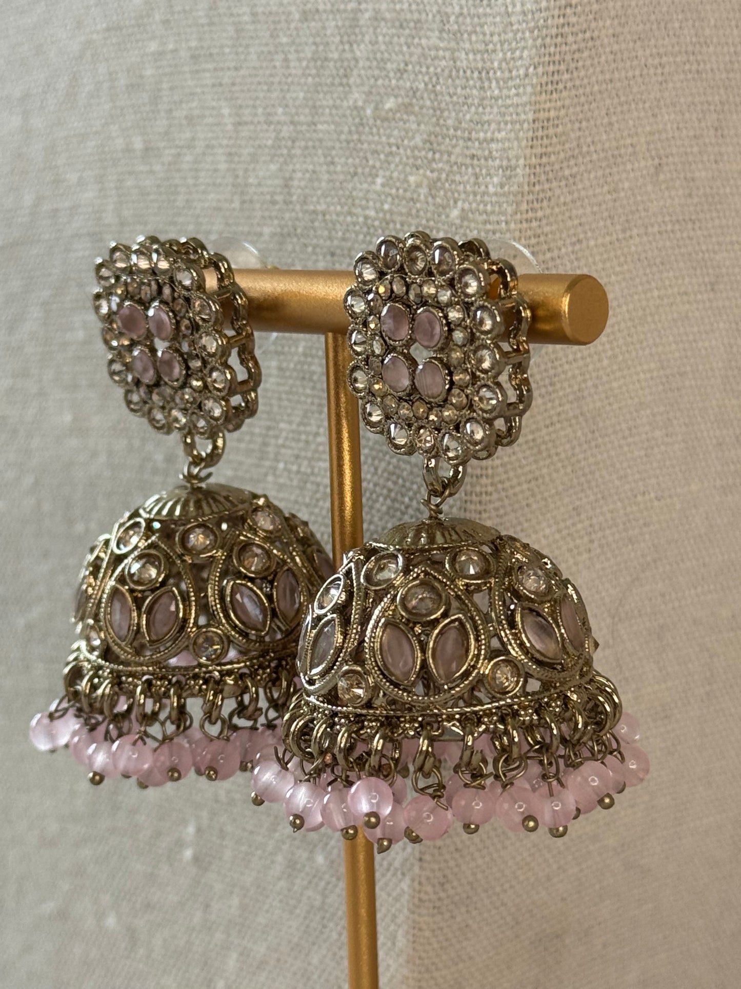Elegant Necklace & Jhumka Set – Multiple Colours