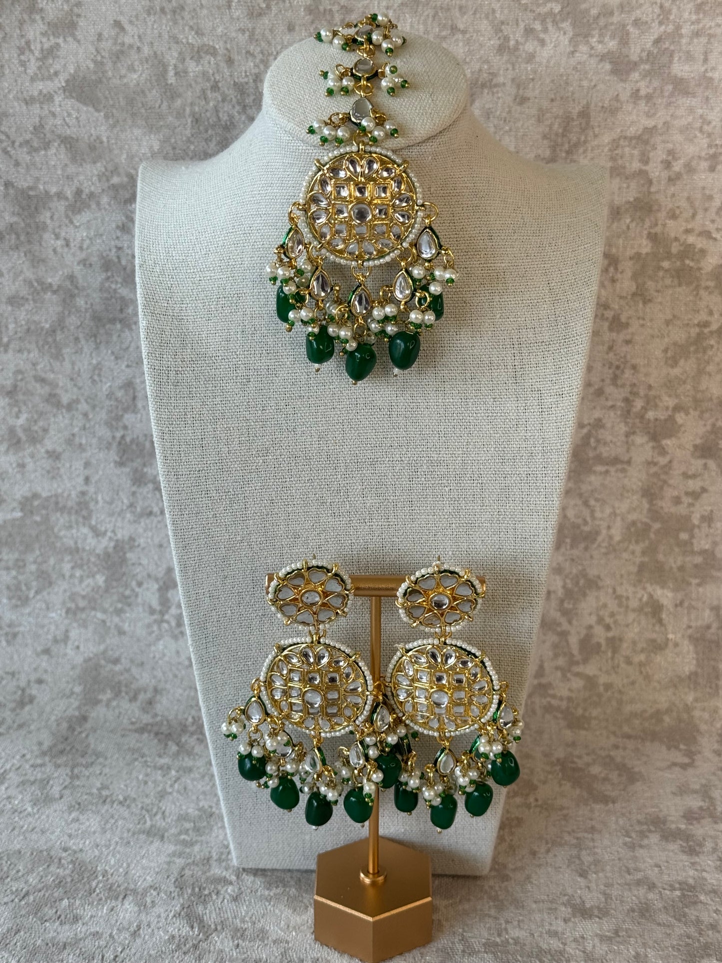 Statement Earring & Tikka Set