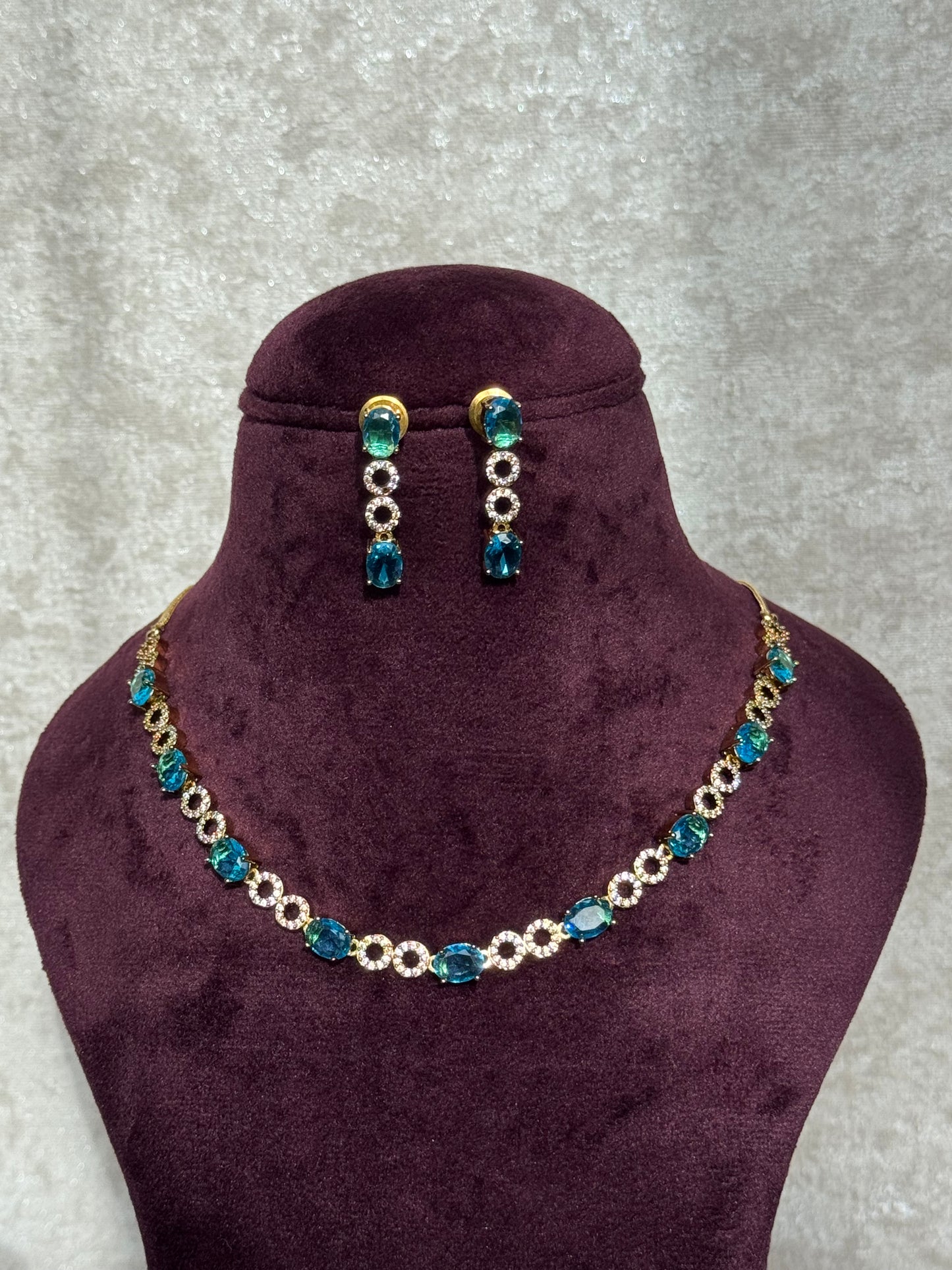 Gold Based American Diamond Set | The Tara Collection