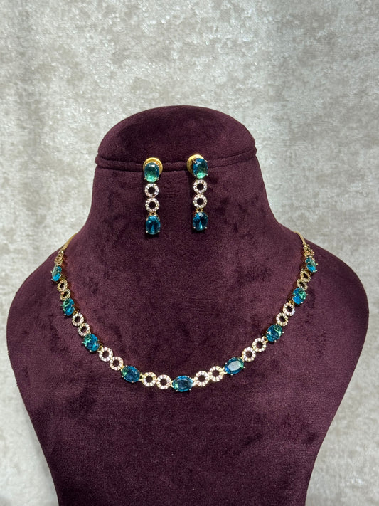 Gold Based American Diamond Set | The Tara Collection