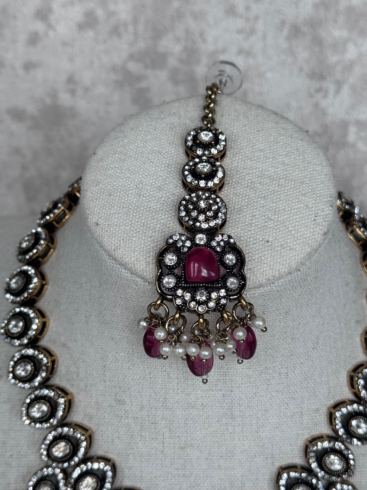 Pink Doublet Necklace Set | The Tara Collection