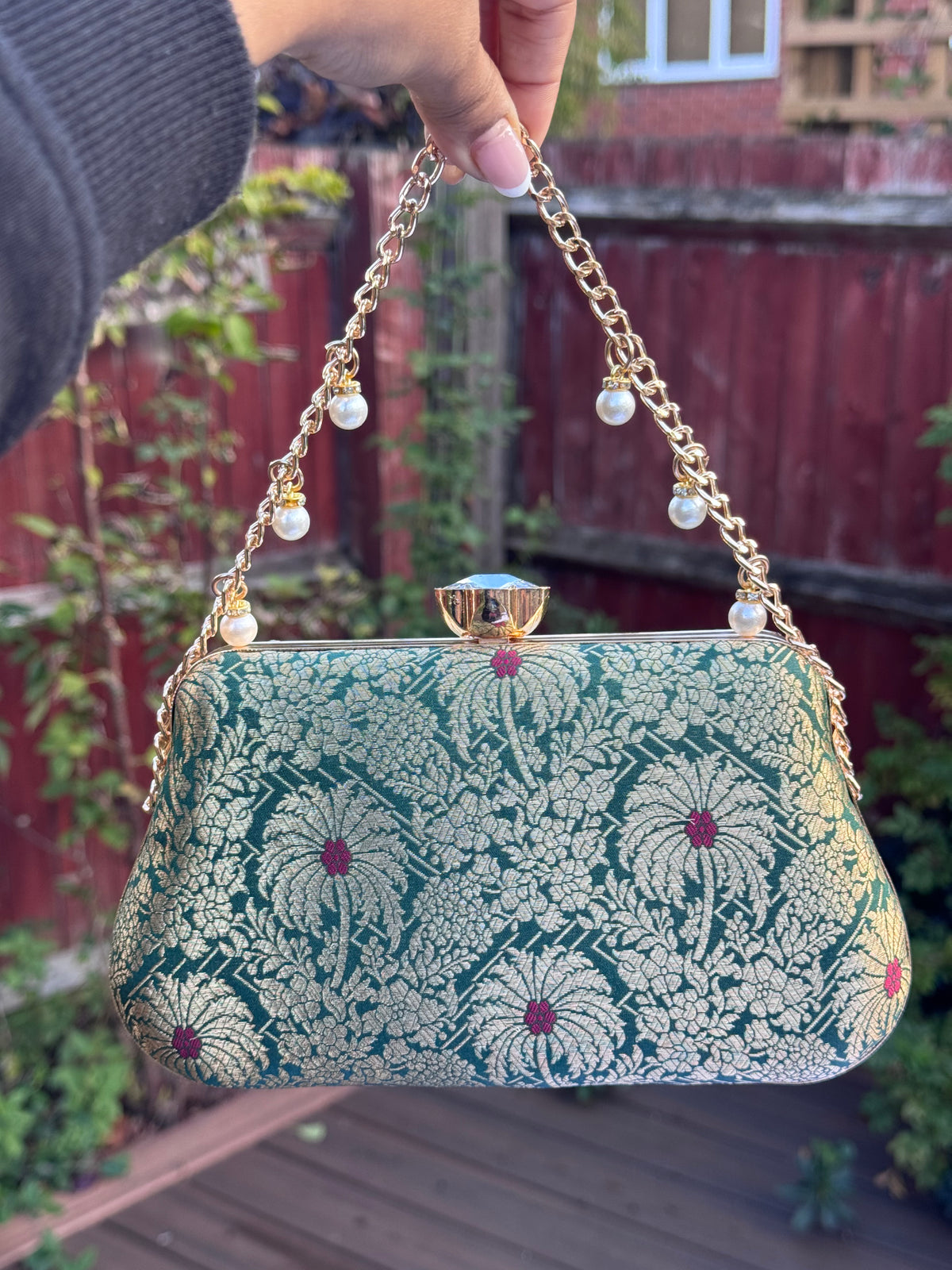 Kashvi Clutch Bag | Pure Banarasi Silk Clutch Purse | The Tara Collection