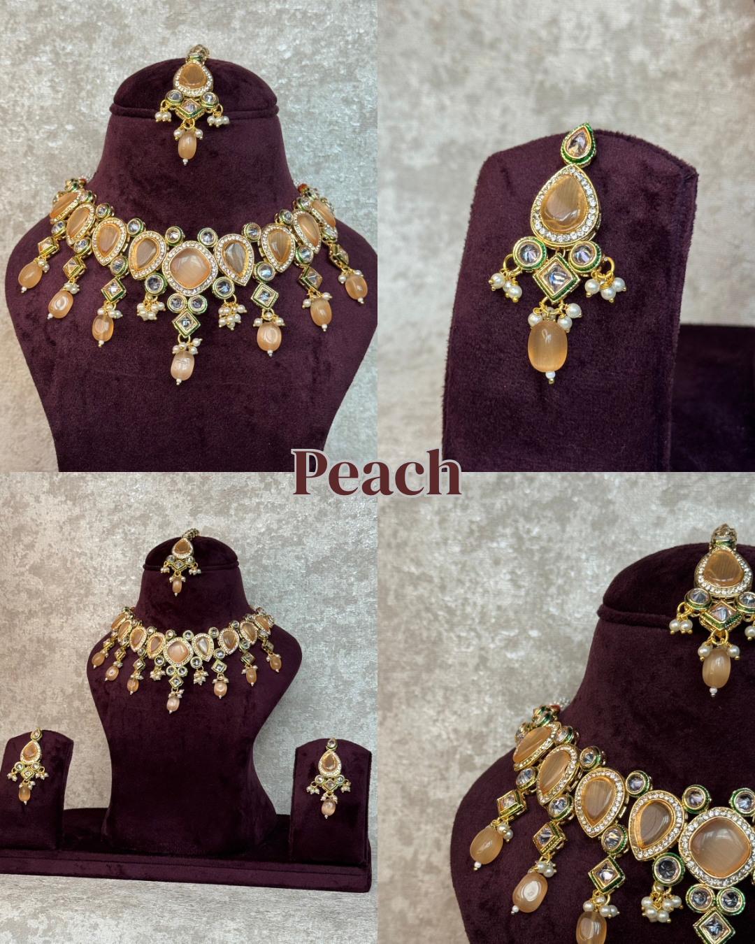 Crystal Stone Style Necklace Set