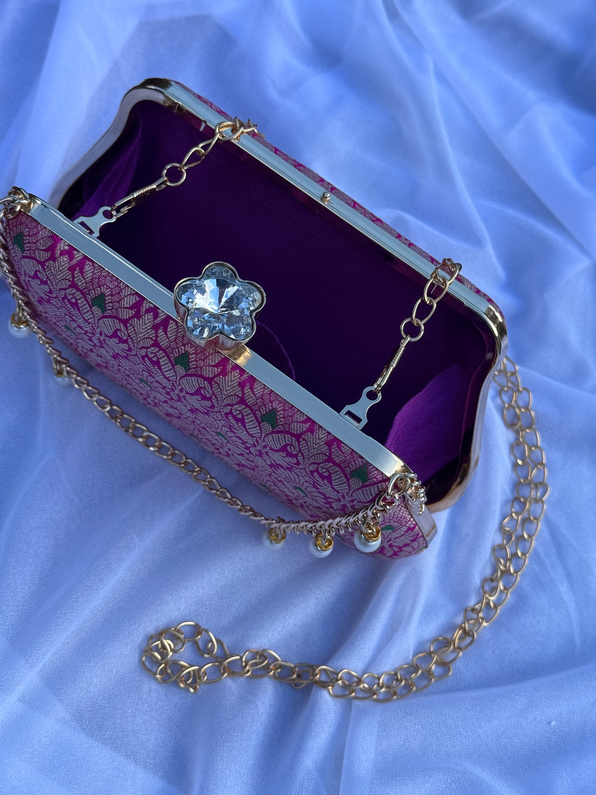 Kashvi Clutch Bag | Pure Banarasi Silk Clutch Purse | The Tara Collection