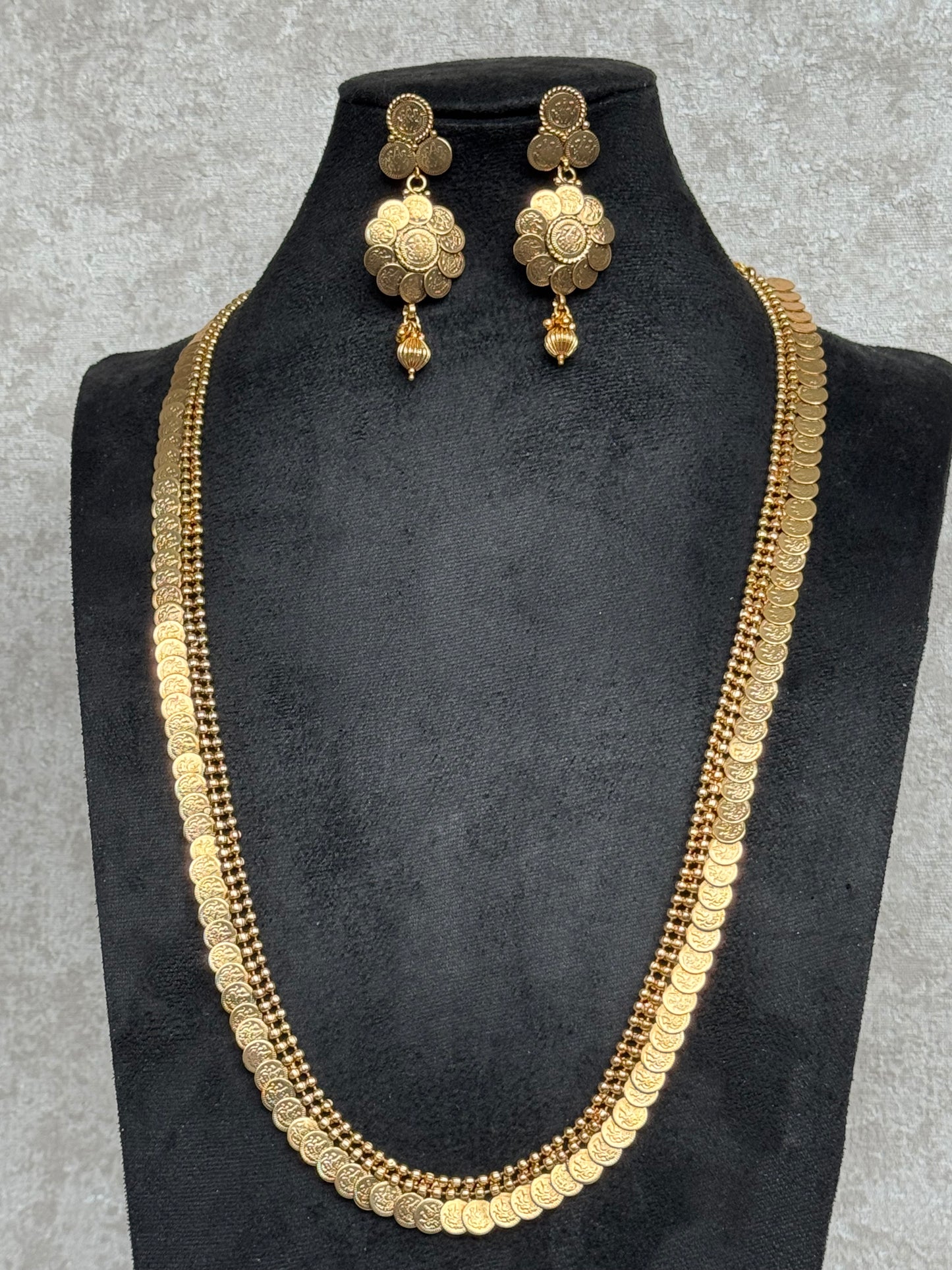 Gold Coin Temple Long Set | The Tara Collection
