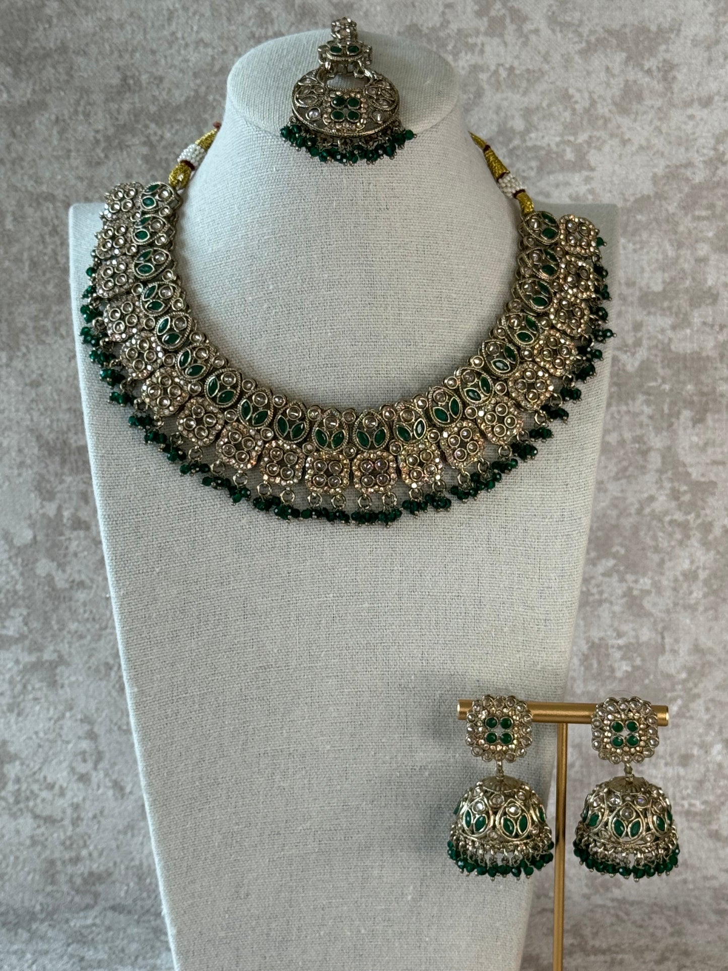 Elegant Necklace & Jhumka Set – Multiple Colours