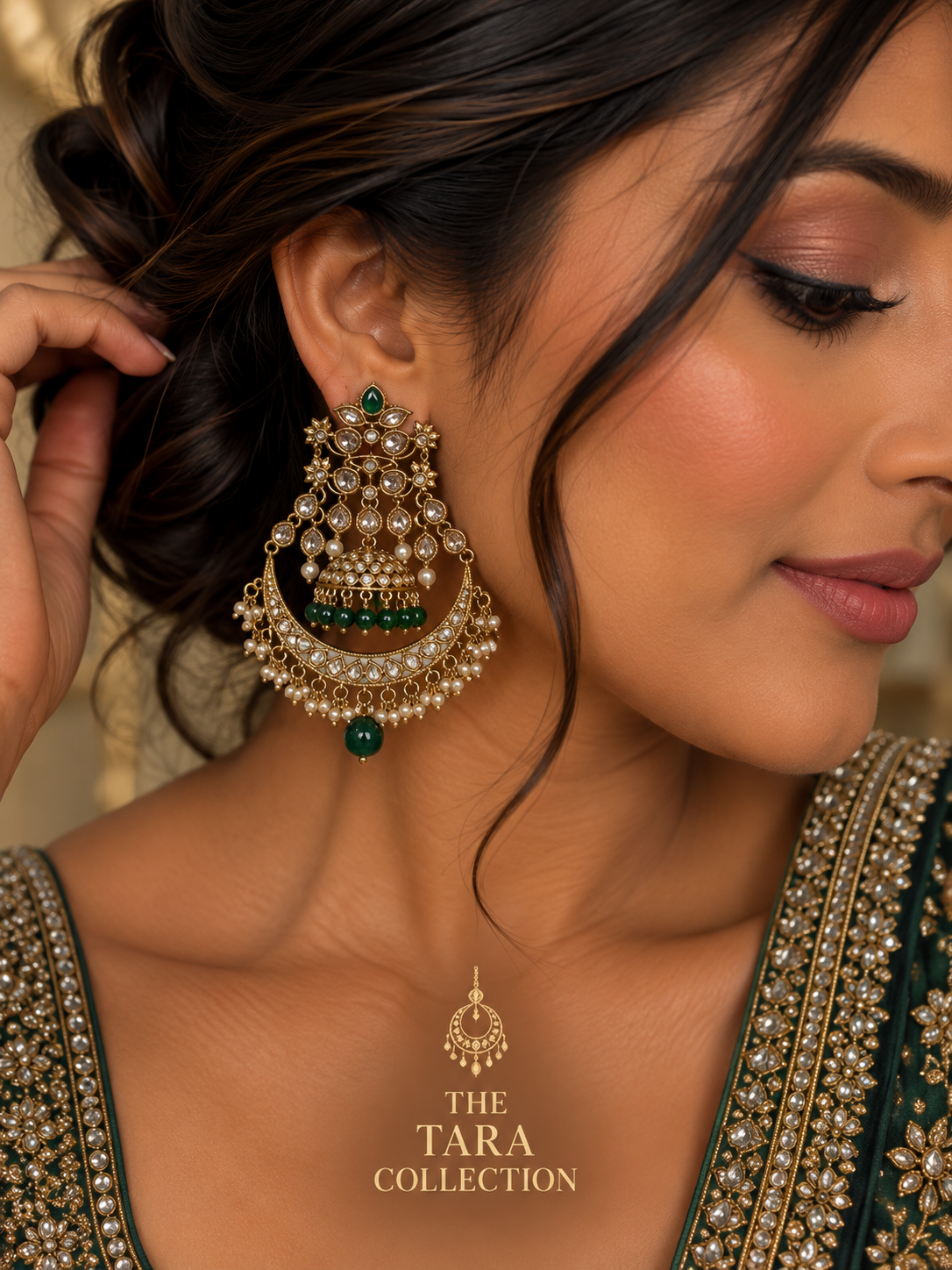 Leela – Chandbali Jhumka Earrings | The Tara Collection