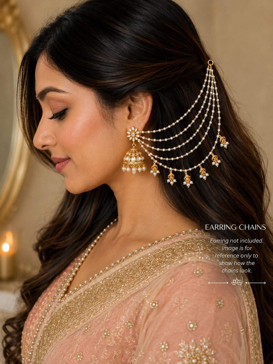 Multi Chain Jhumka Drop Sahara | The Tara Collection