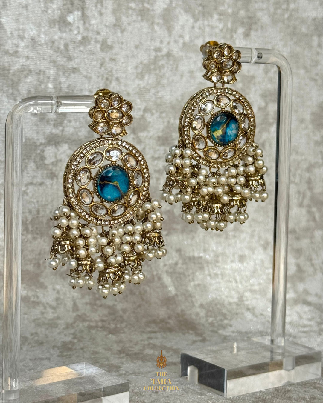 Kundan Multi Jhumka Drop Statement Earrings