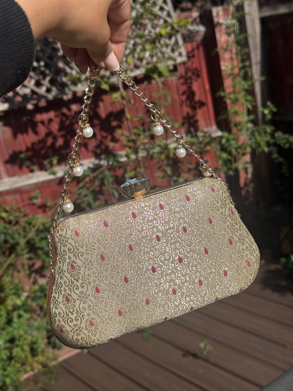 Kashvi Clutch Bag | Pure Banarasi Silk Clutch Purse | The Tara Collection