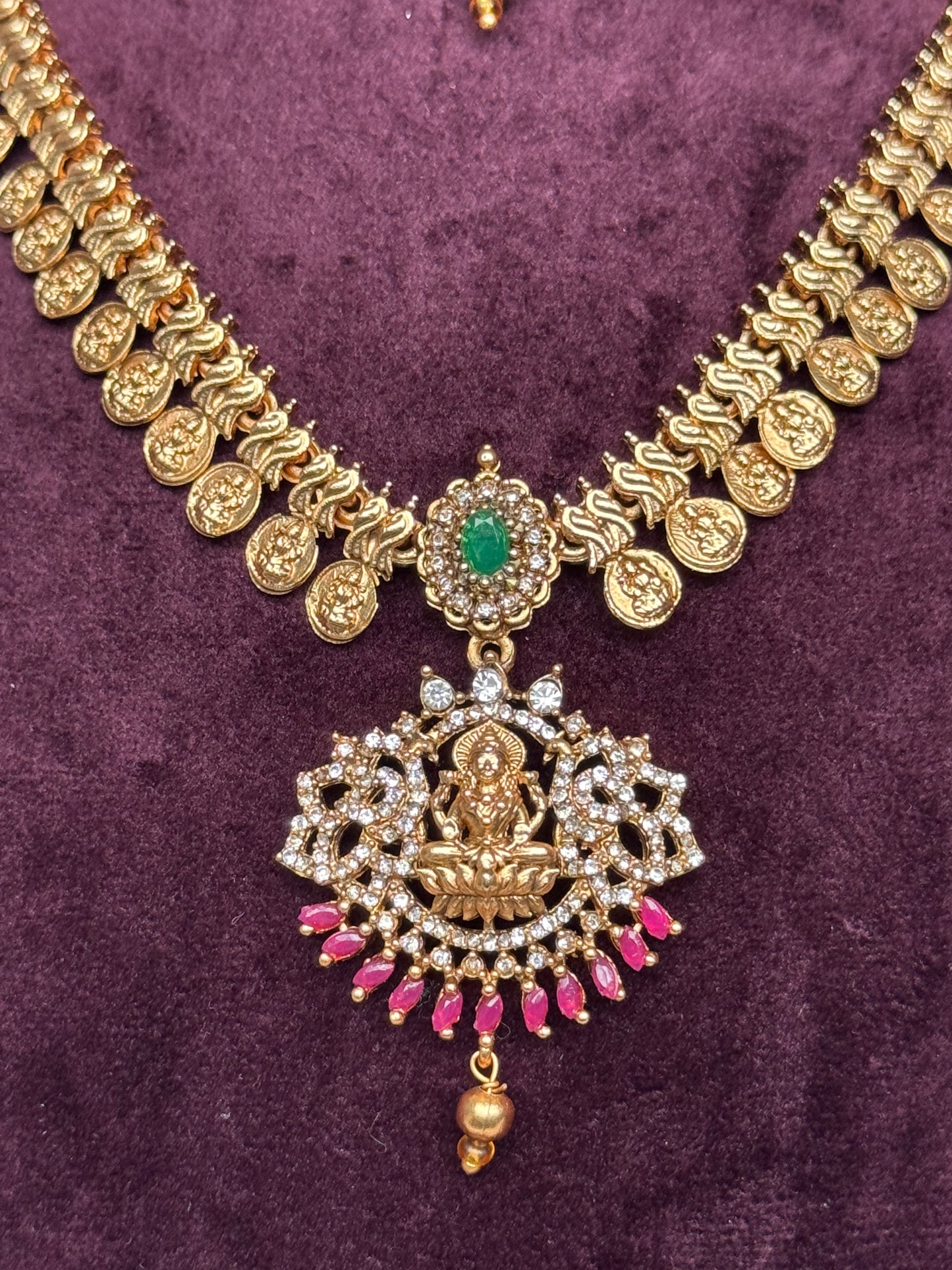 Double Necklace Lakshmi Temple set | The Tara Collection