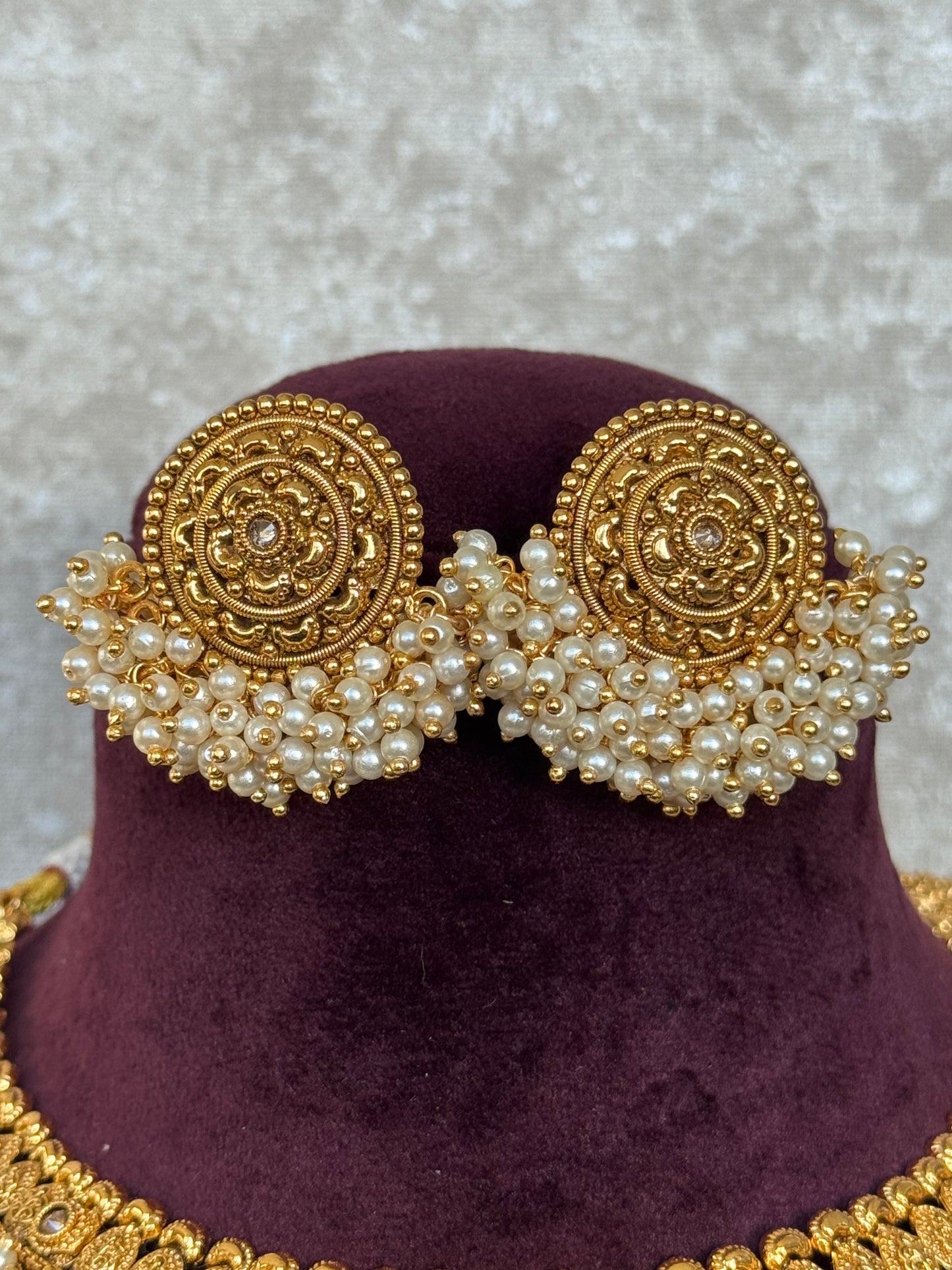 Moti Gold-Plated Necklace Set