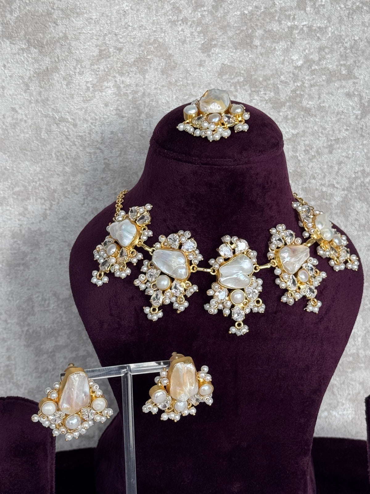 Urmi - Mother of Pearl Set | The Tara Collection