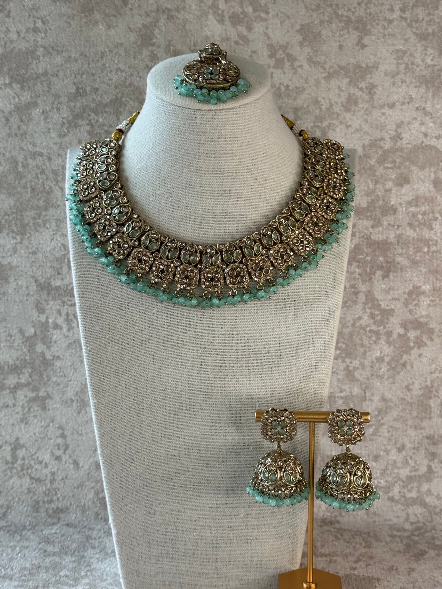 Elegant Necklace & Jhumka Set – Multiple Colours