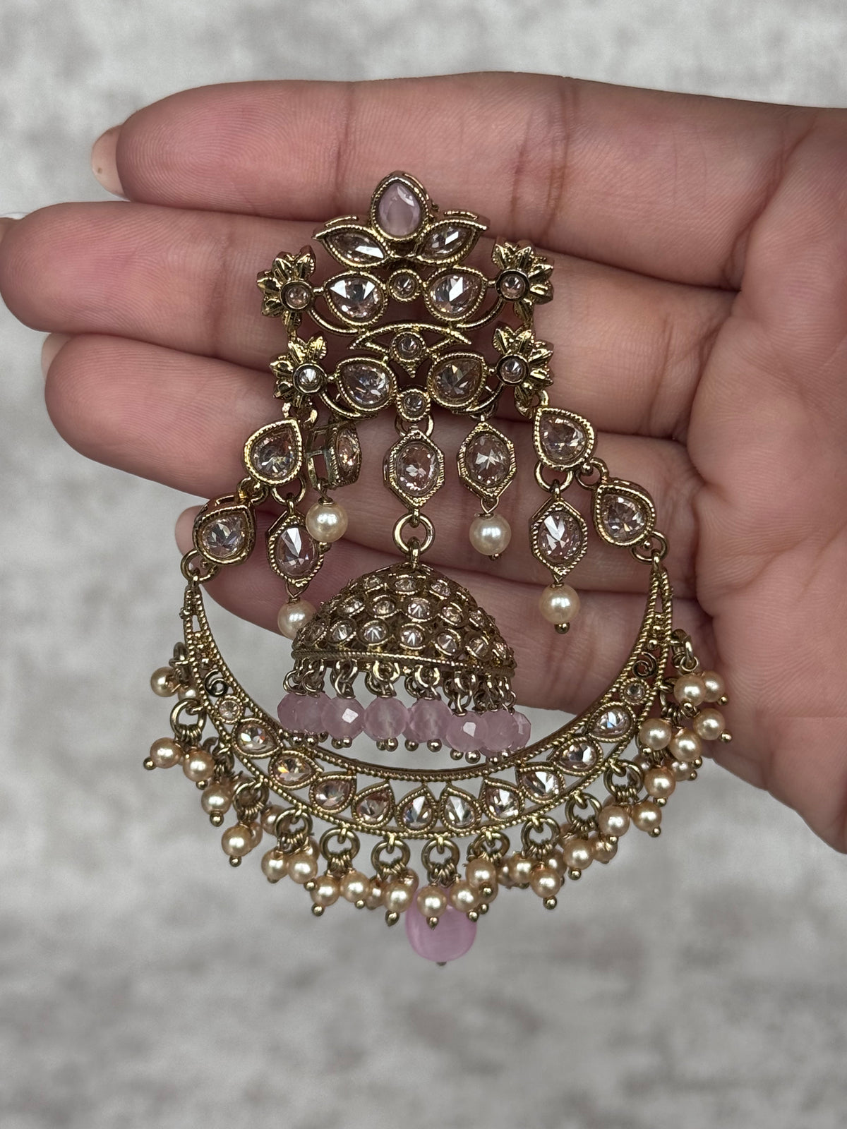 Leela – Chandbali Jhumka Earrings | The Tara Collection