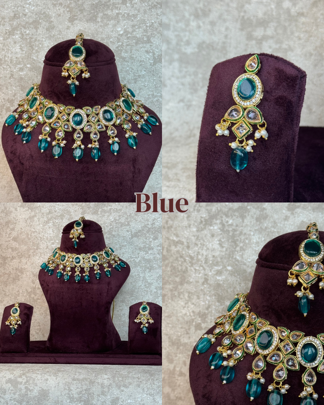 Crystal Stone Style Necklace Set