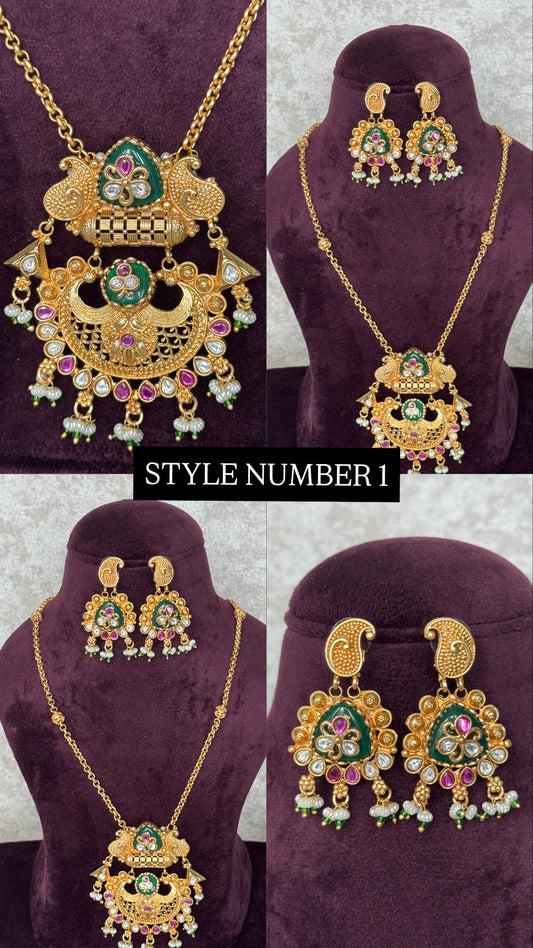 Heritage Antique Gold Chain Necklace Sets | The Tara Collection