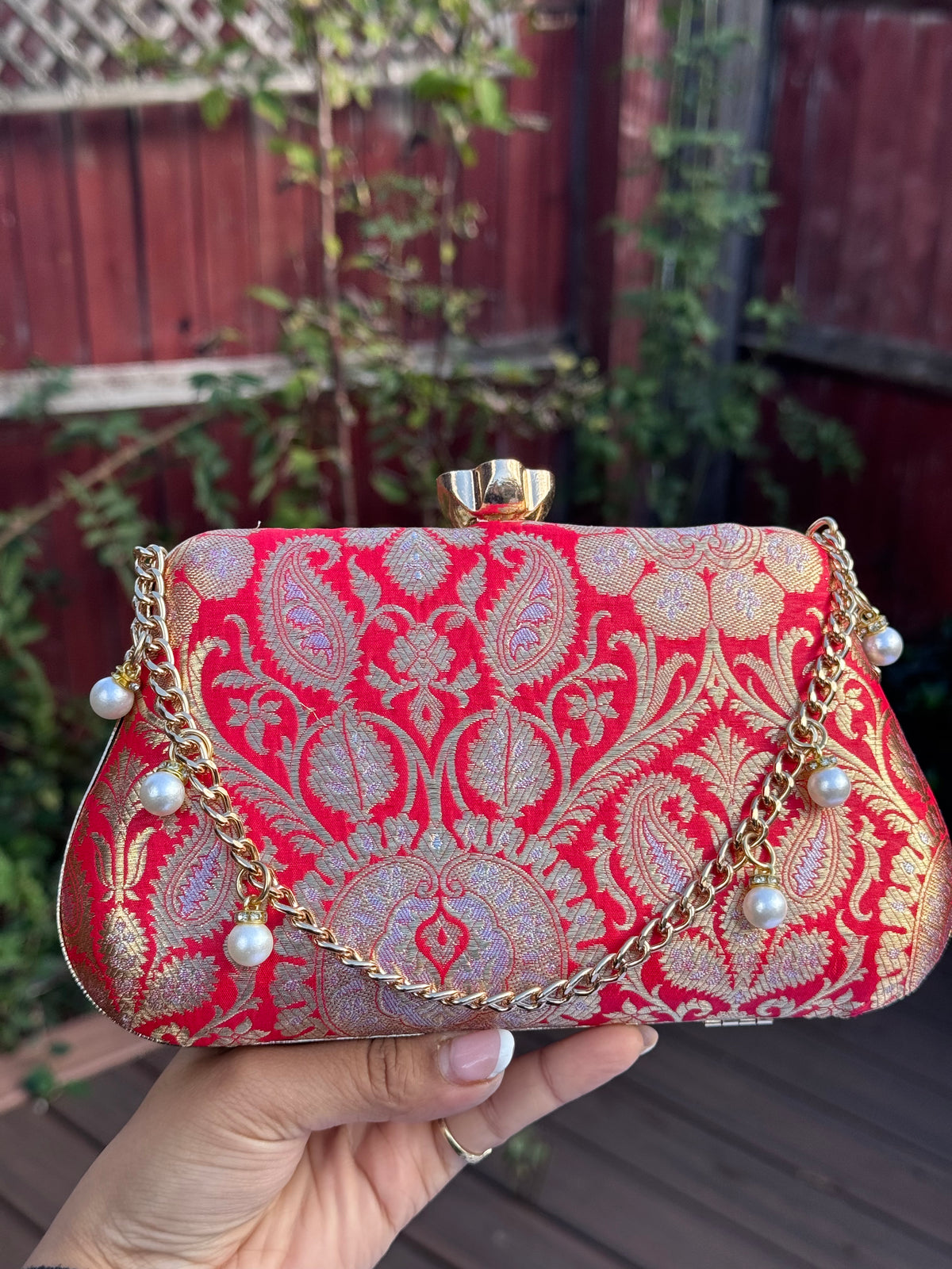 Kashvi Clutch Bag | Pure Banarasi Silk Clutch Purse | The Tara Collection