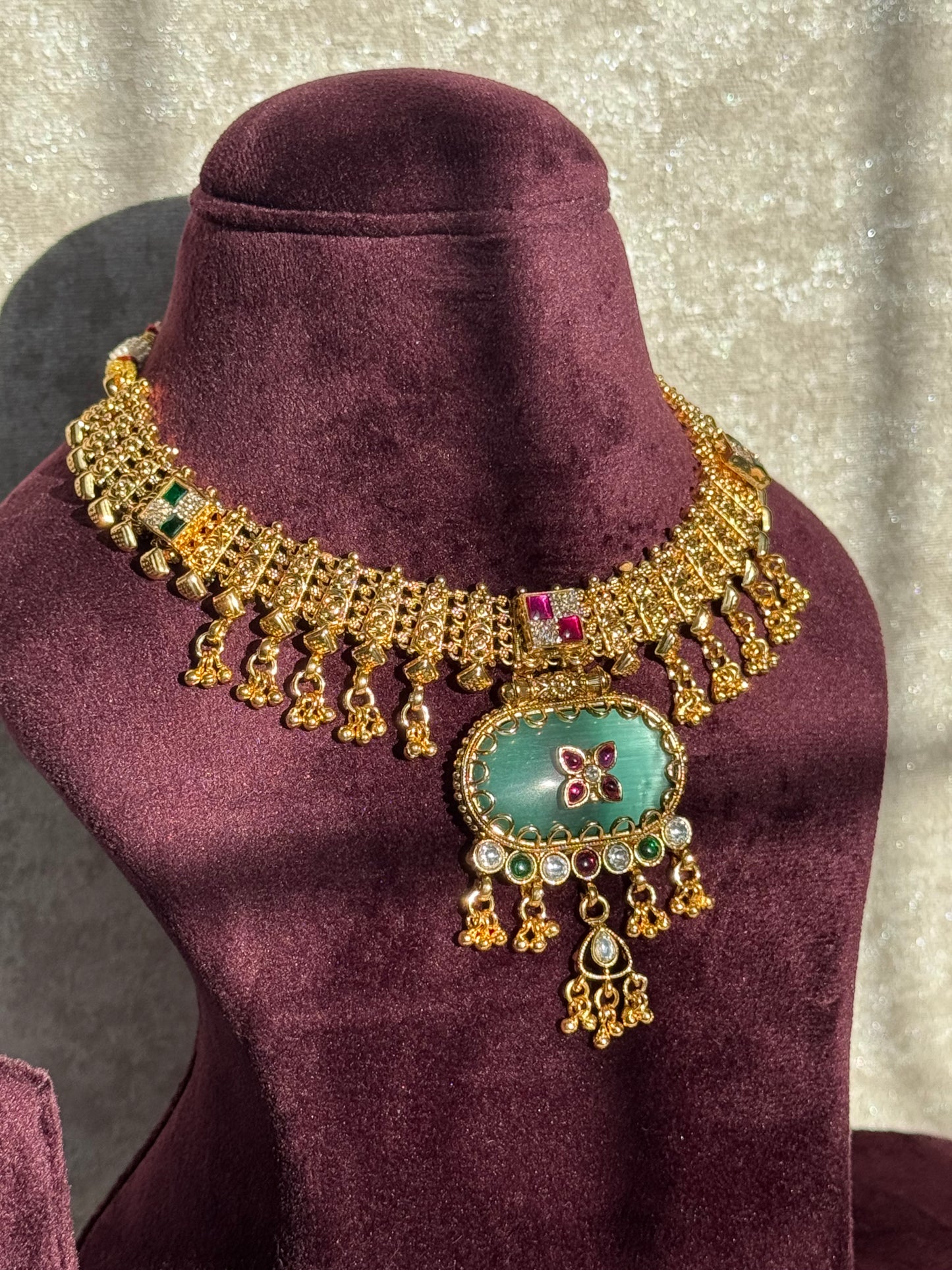 Heritage Necklace Set (doublet stone & Kundan)