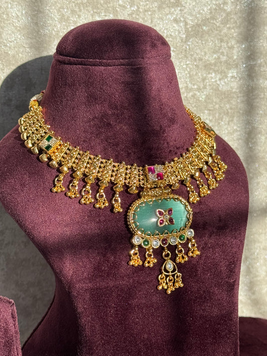 Heritage Necklace Set (doublet stone & Kundan)