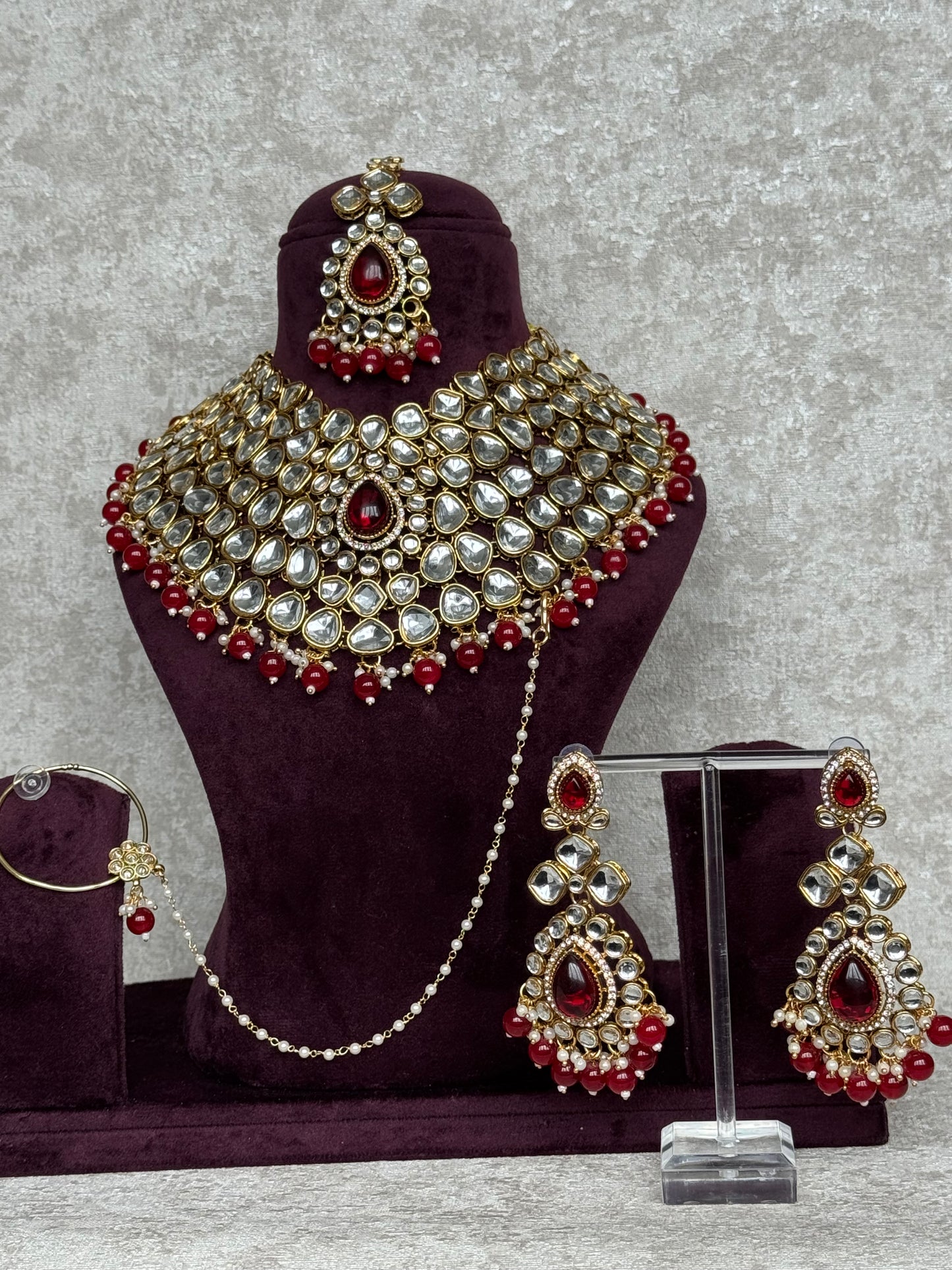Semi Bridal Necklace Set | The Tara Collection