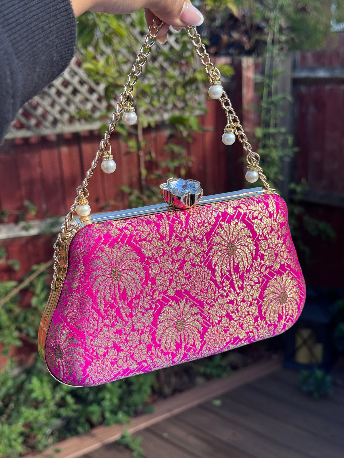 Kashvi Clutch Bag | Pure Banarasi Silk Clutch Purse | The Tara Collection
