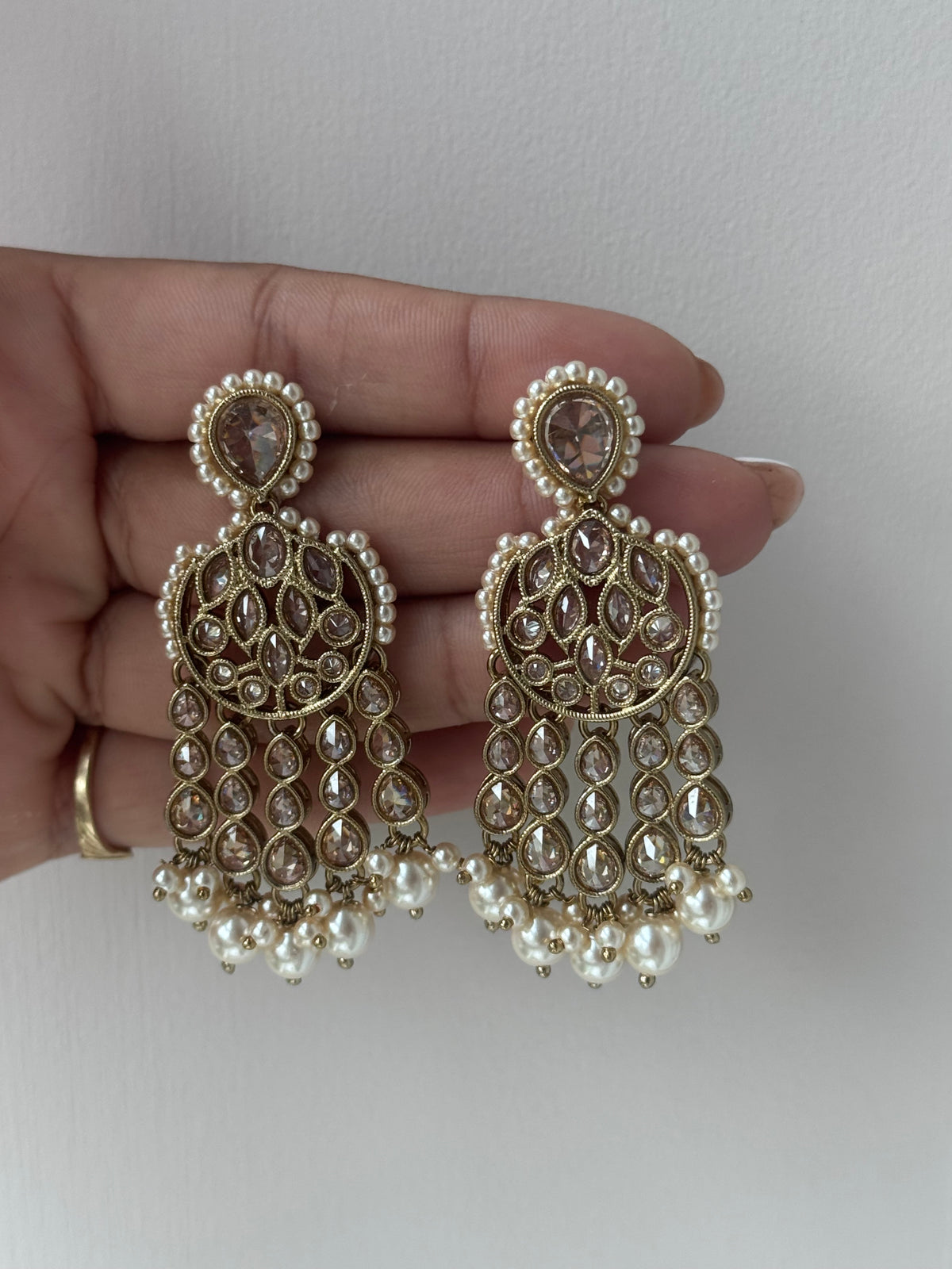 Diya - Antique Gold Earrings | The Tara Collection