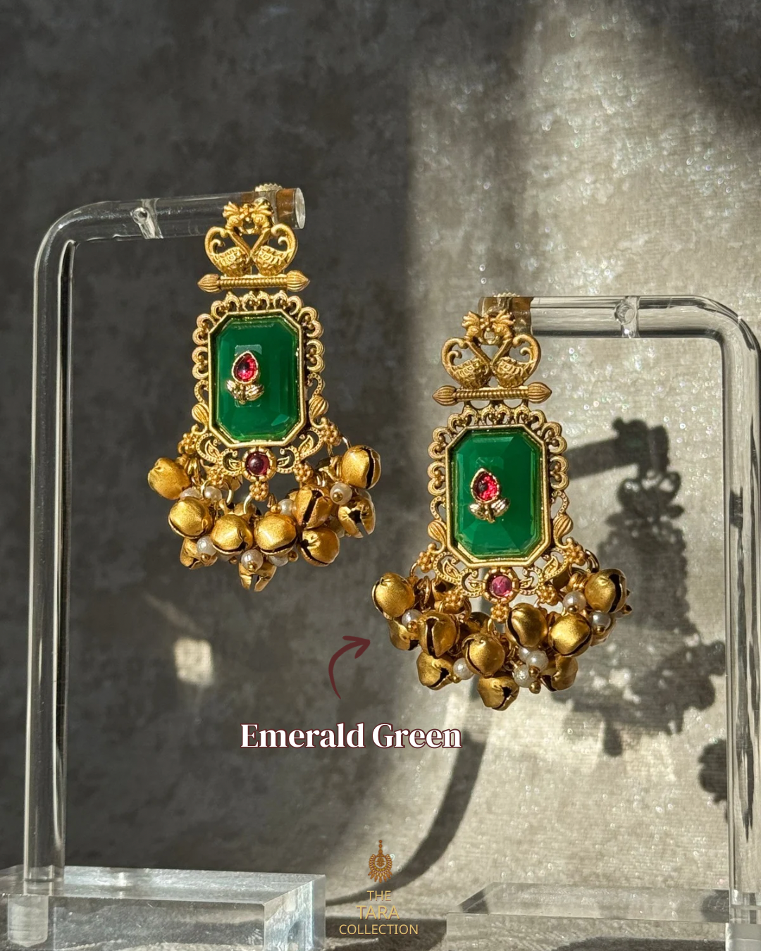 Ghungroo Bird motif earrings