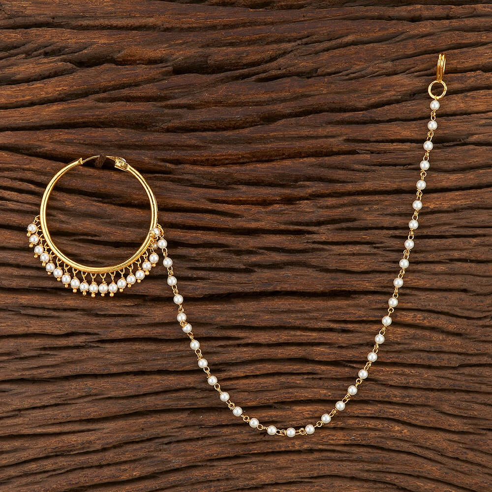 Antique Gold Plated Naath (Nose Ring) - Multiple Sizes | The Tara Collection