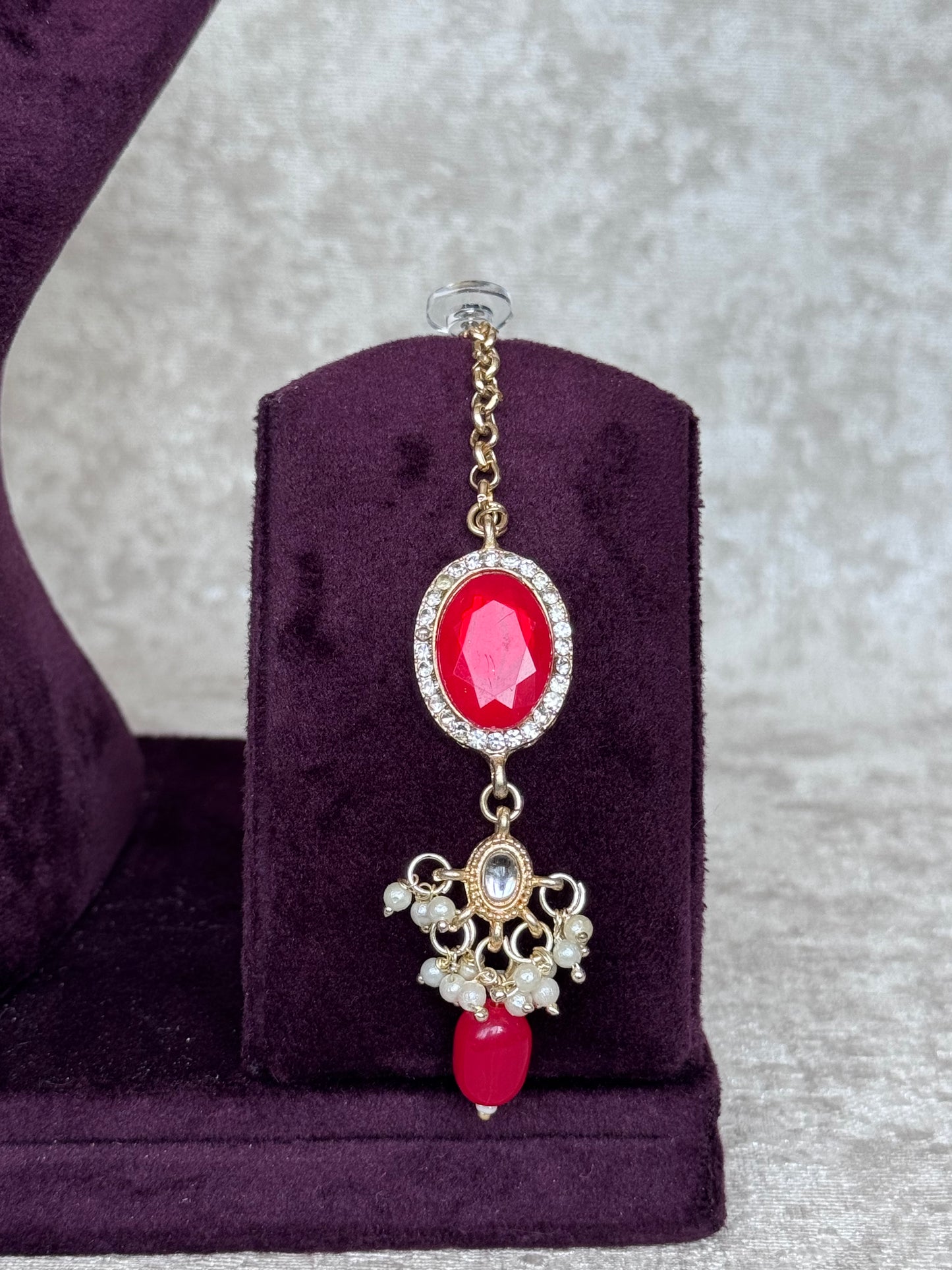 Red Choker Set | The Tara Collection