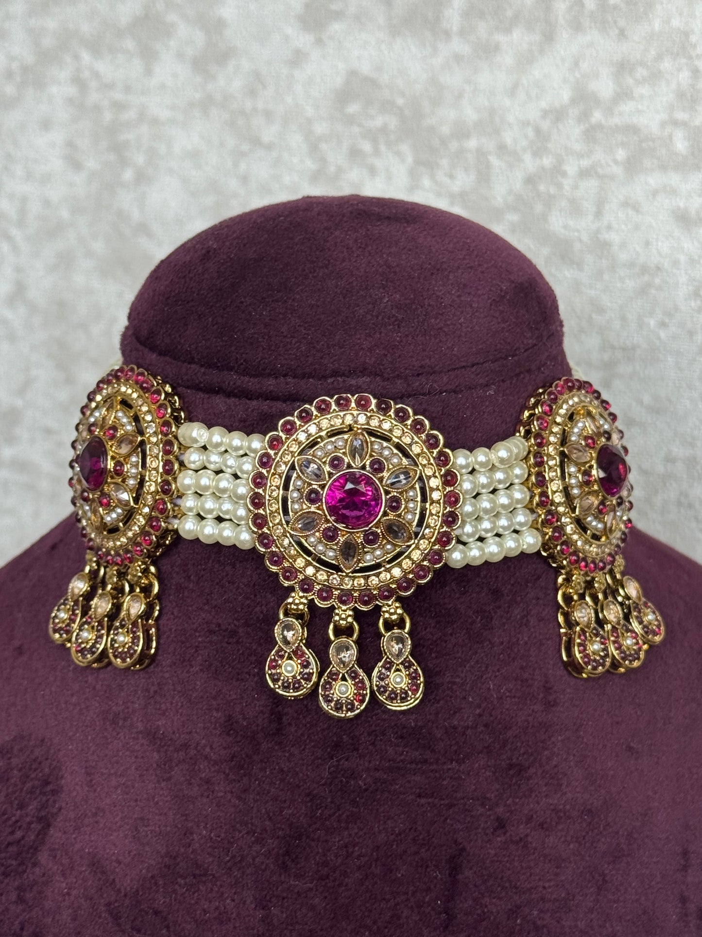 Pearl Bead Choker Set | The Tara Collection