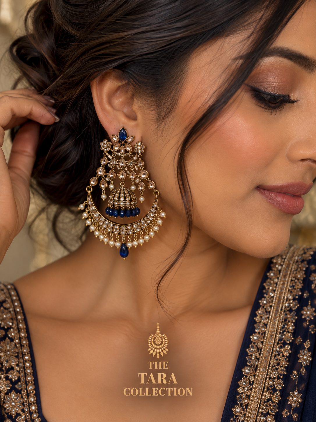 Leela – Chandbali Jhumka Earrings | The Tara Collection