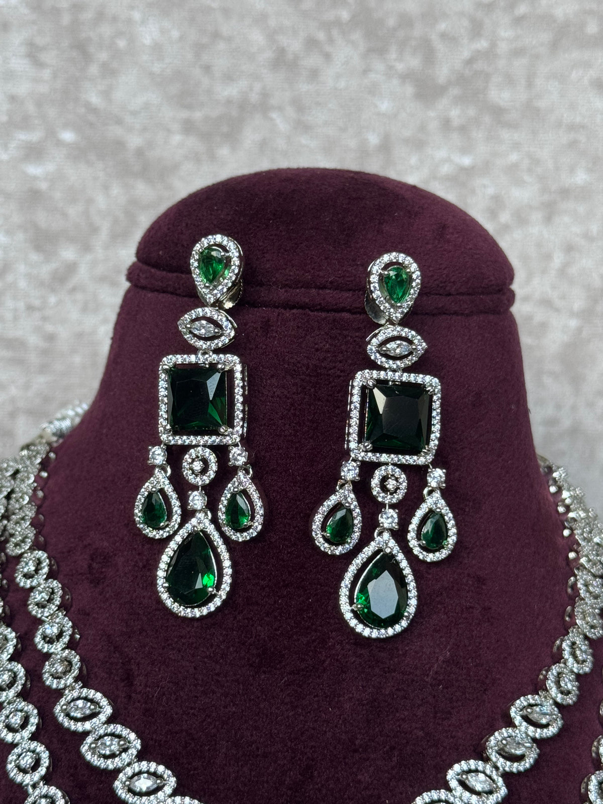 Aaradhya - American Diamond Necklace Set | The Tara Collection