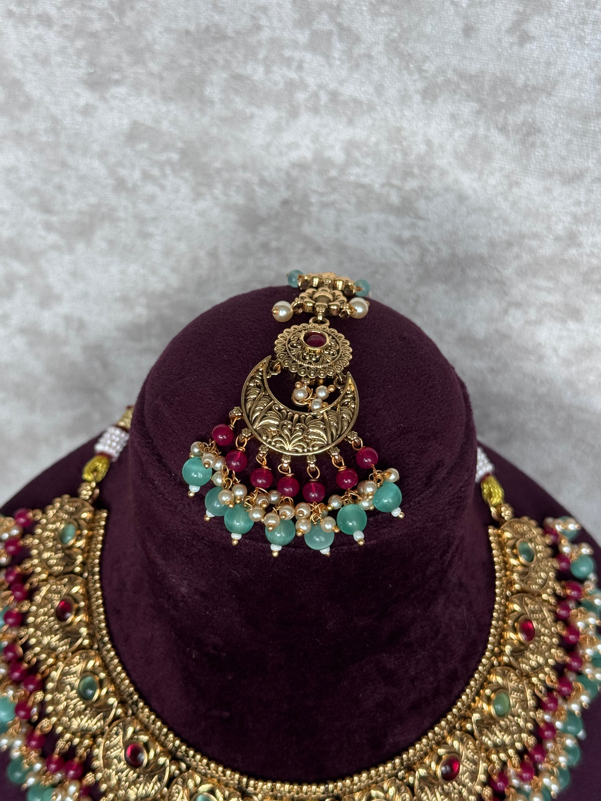 Sharvani - Antique Gold Choker Set | The Tara Collection