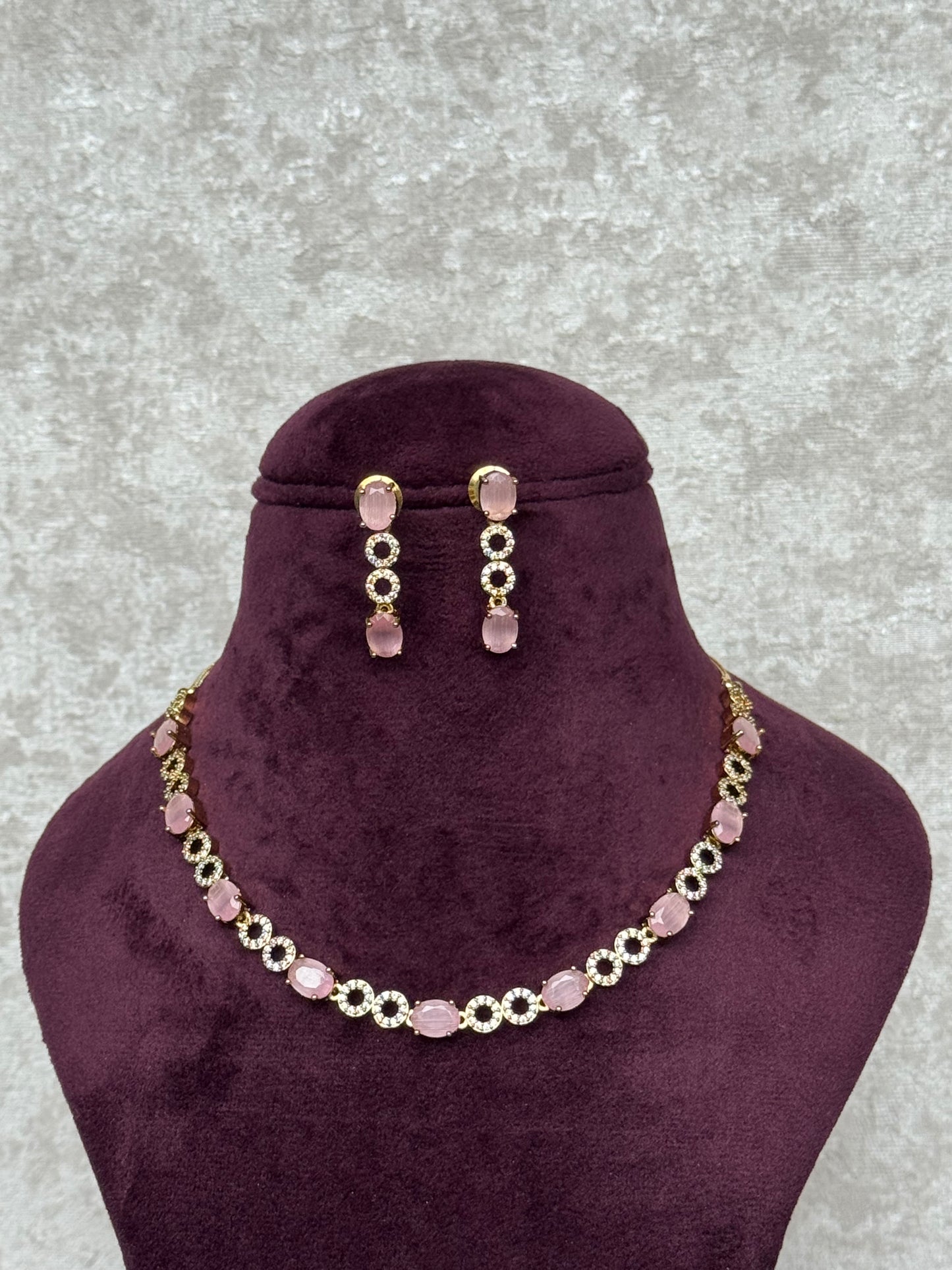Gold Based American Diamond Set | The Tara Collection