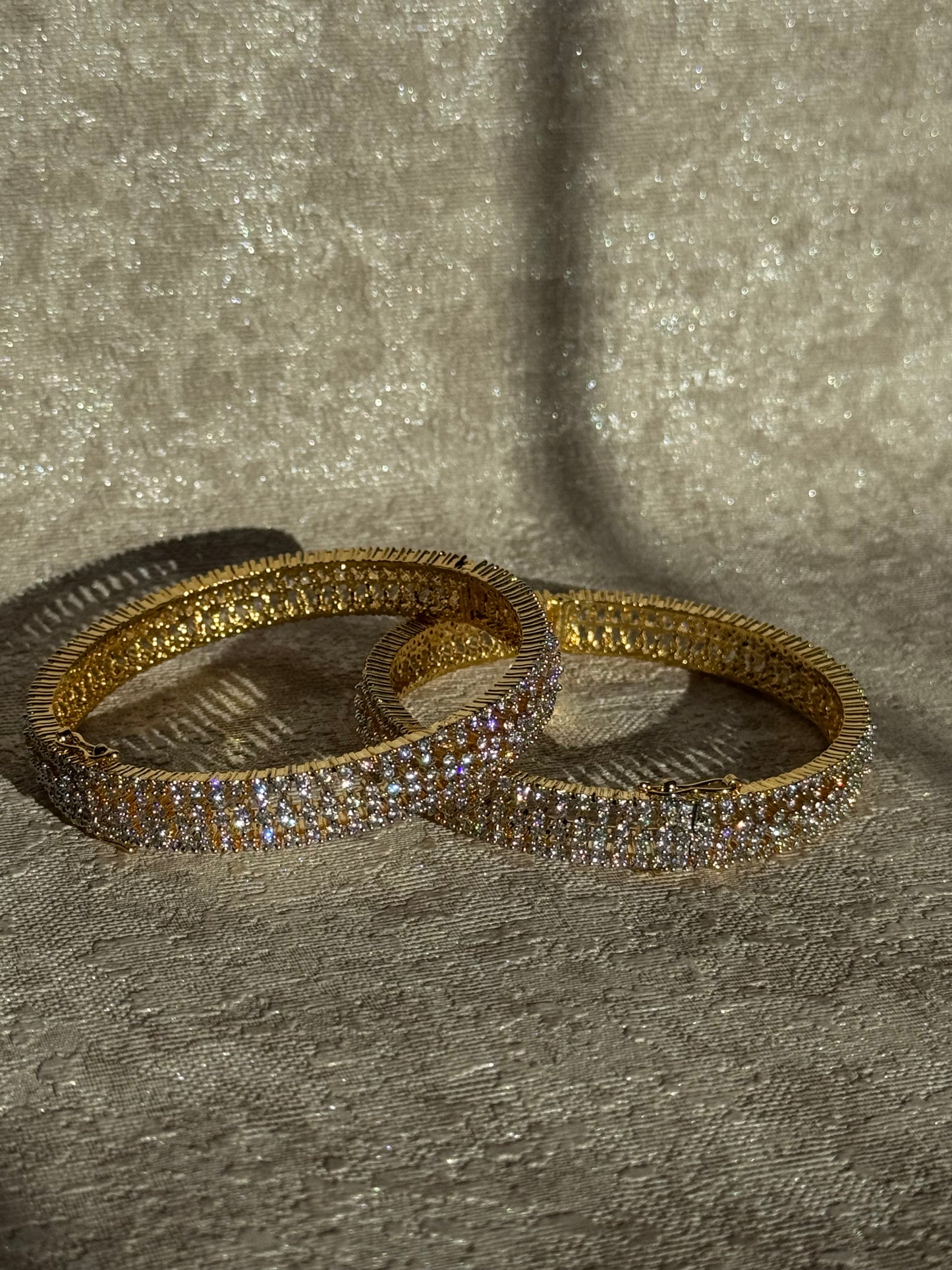 CZ Classic Bangle Set (Openable - Set of 2)