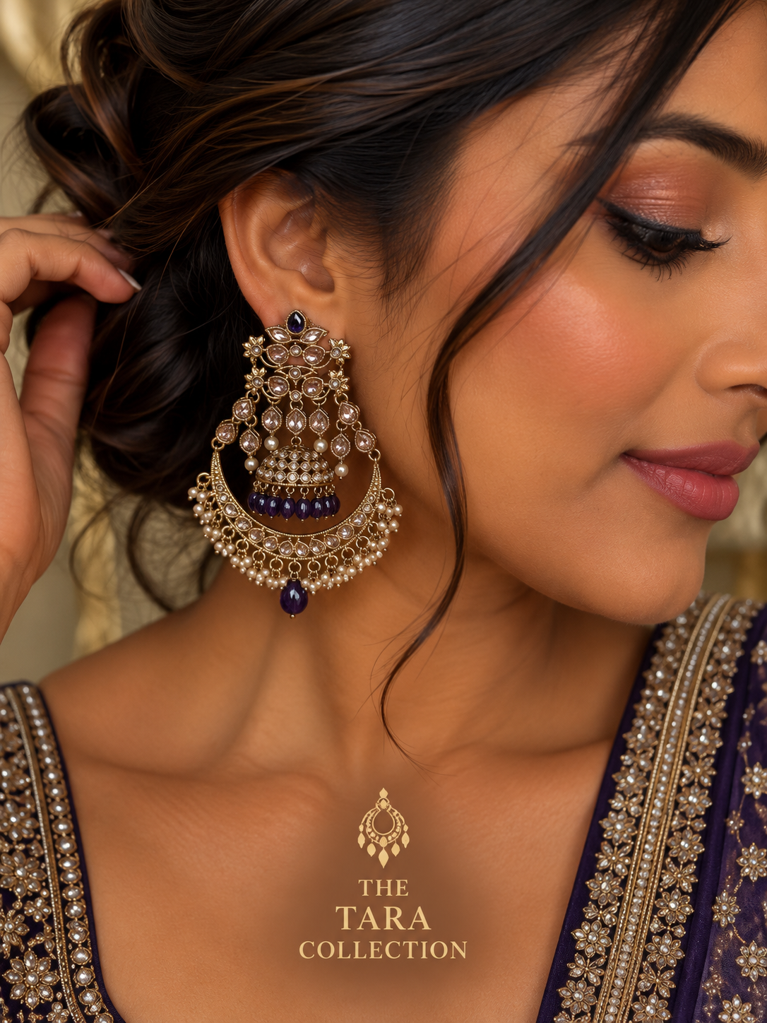 Leela – Chandbali Jhumka Earrings | The Tara Collection