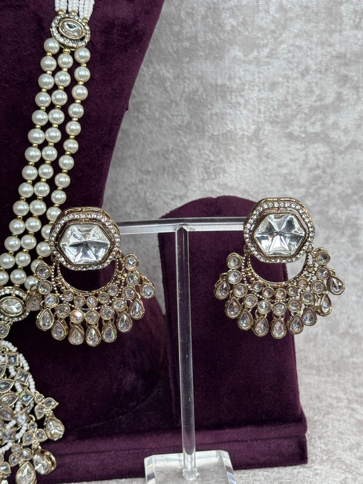 Rajvi - Pearl Long Necklace Set | The Tara Collection
