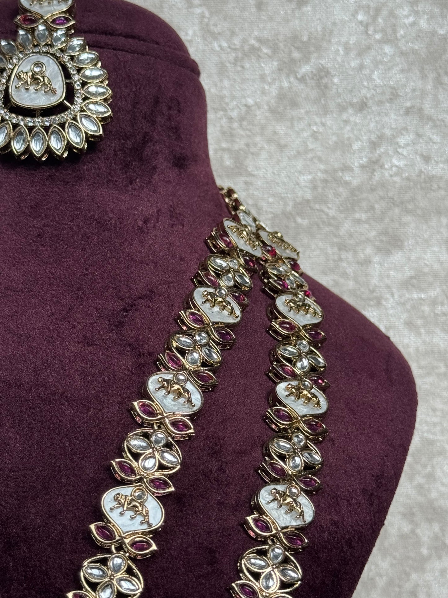 Double Layer Sabyasachi Inspired MOP and Kundan Necklace Set | The Tara Collection