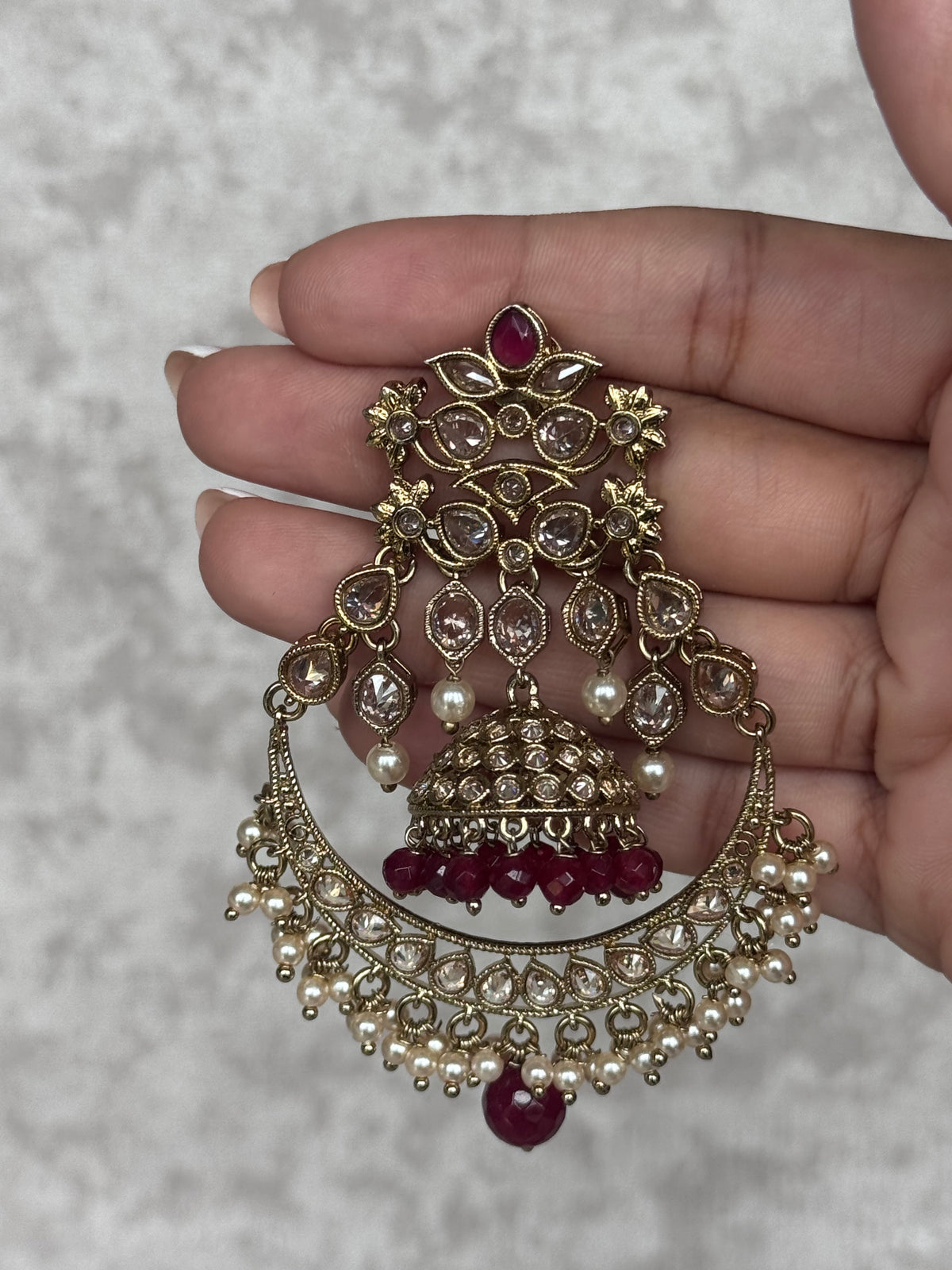 Leela – Chandbali Jhumka Earrings | The Tara Collection