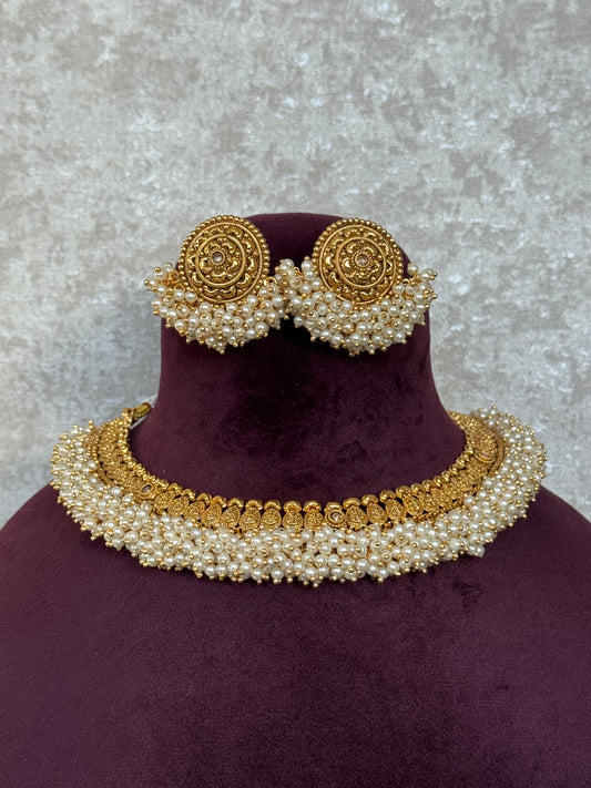Moti Gold-Plated Necklace Set