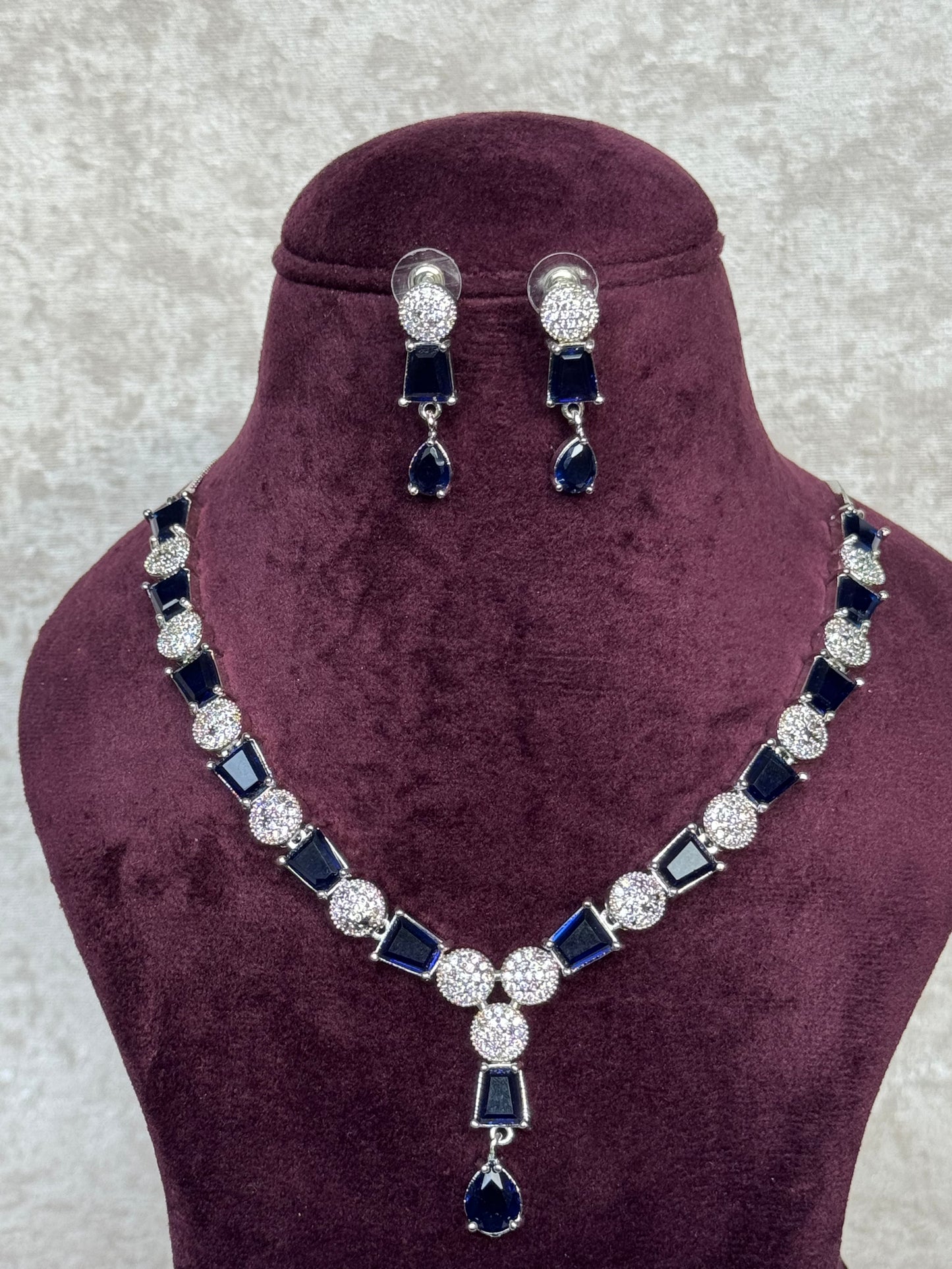 American Diamond Necklace Set | The Tara Collection