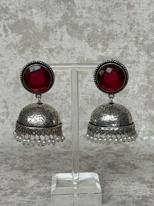 Oxidised Jhumka Earrings | The Tara Collection