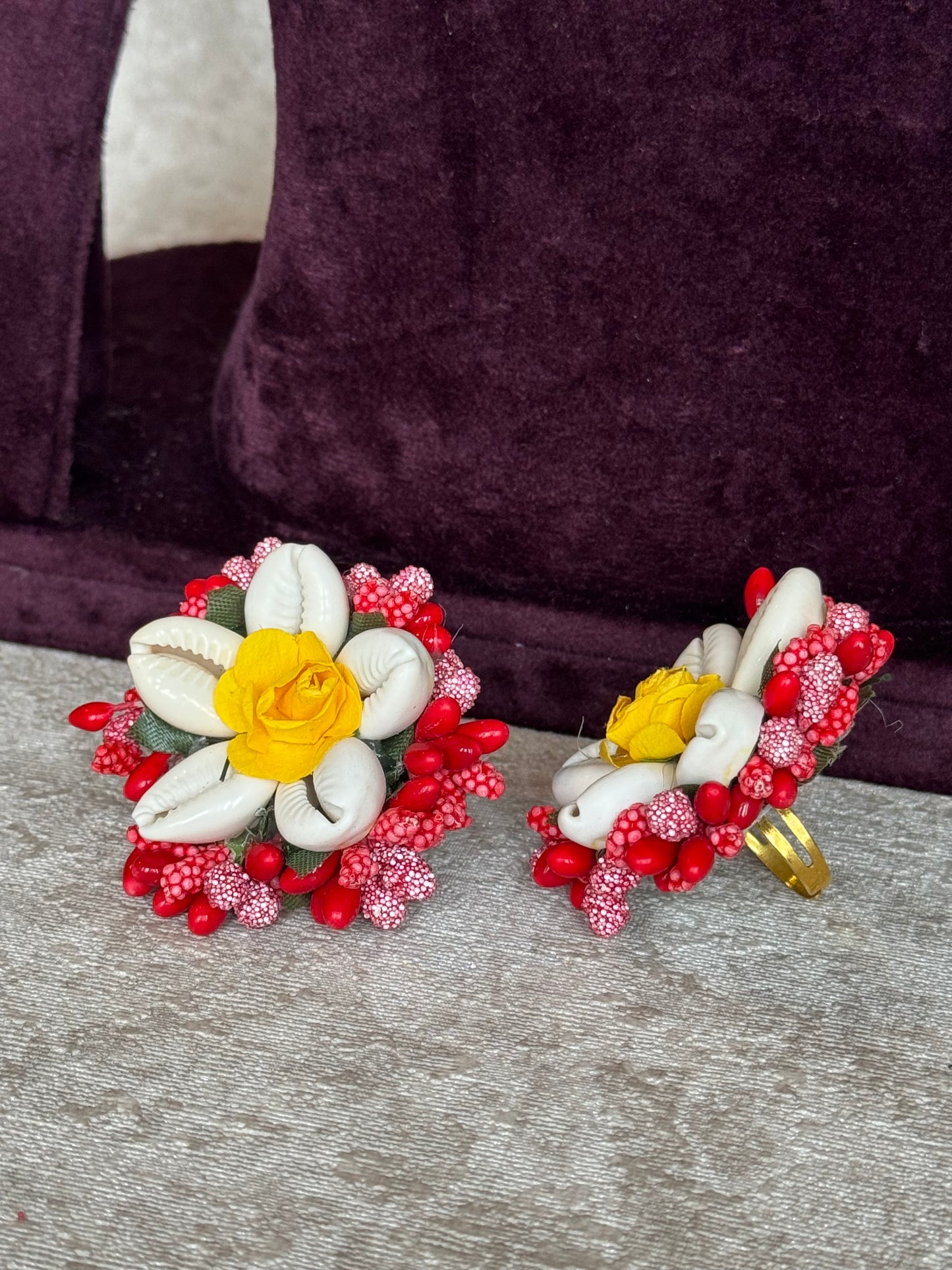 Floral Full Set | Necklace, Headpiece, Earrings & 2 Rings | The Tara Collection