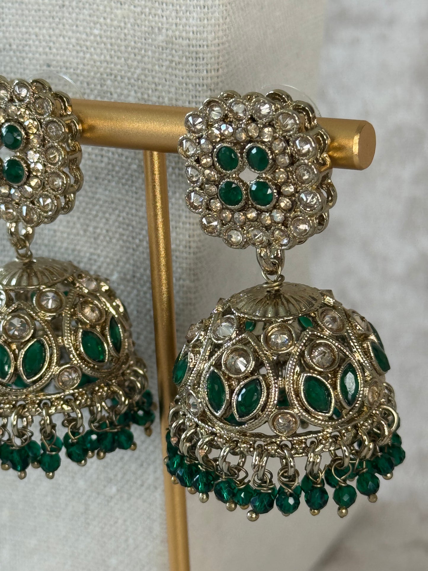 Elegant Necklace & Jhumka Set – Multiple Colours